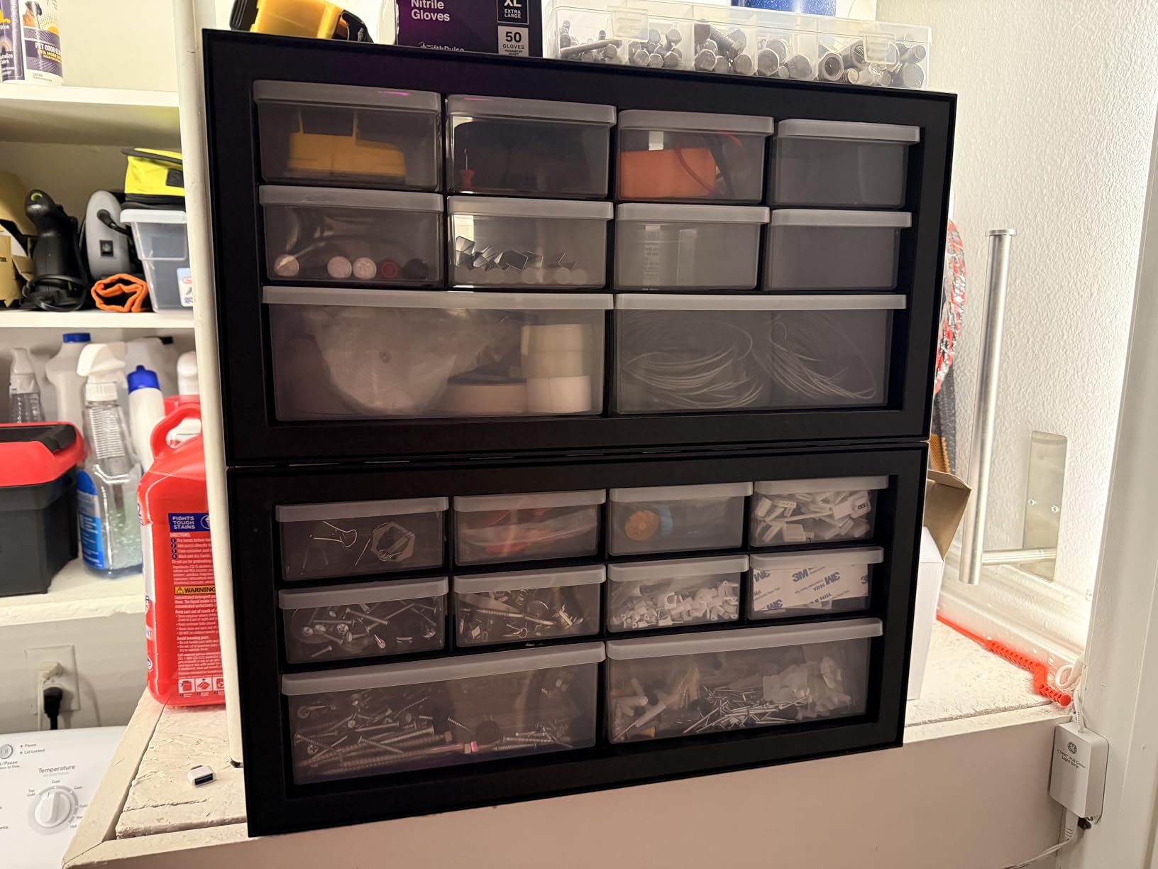 IRIS USA Screw Tool Organizer Small Parts Cabinet Chest, 36-Drawer Hardware Electronics Nuts Bolts Storage Drawers Organization Toolbox Garage Craft Business Teacher Beads Scrapbook Art Hobby - Black customer photo 2