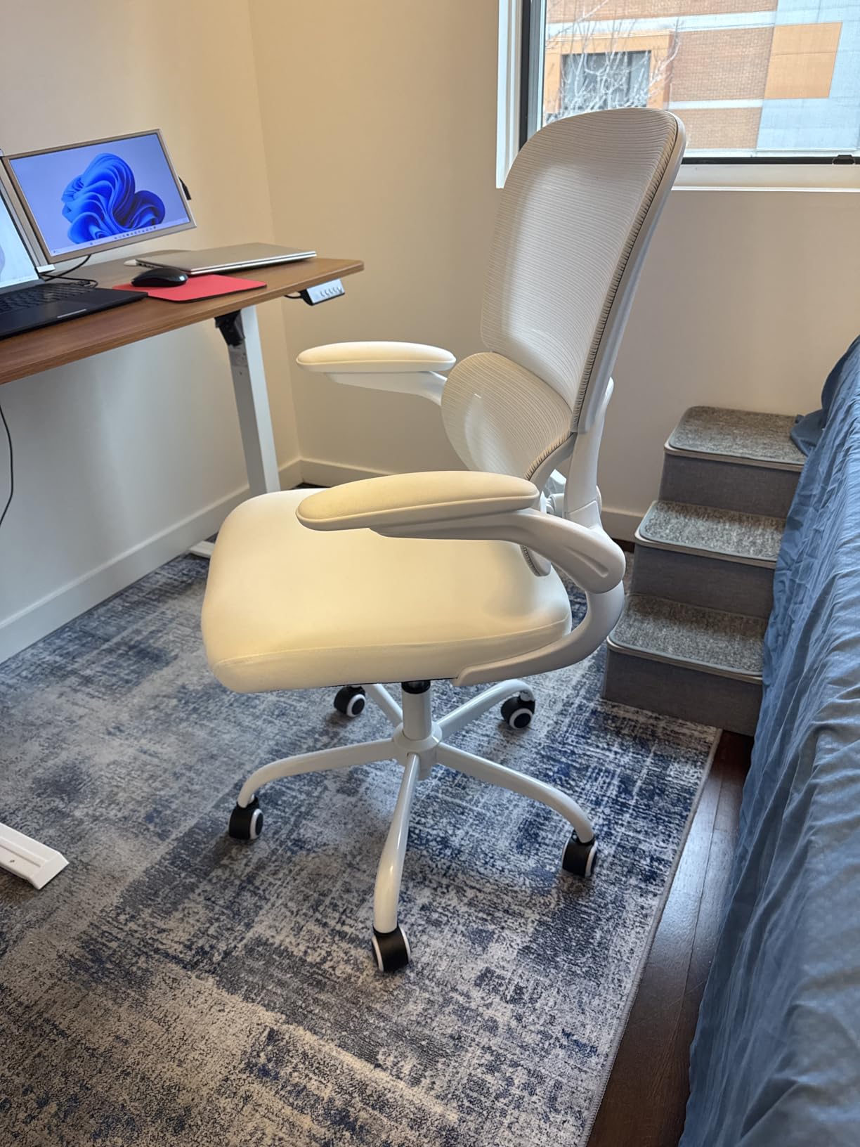 TRALT Office Chair - Ergonomic Desk Chair with Adjustable Lumbar Support, Mesh Computer Chair, Executive Chairs for Home Office Comfortable Lumbar Support (Black) customer photo 2