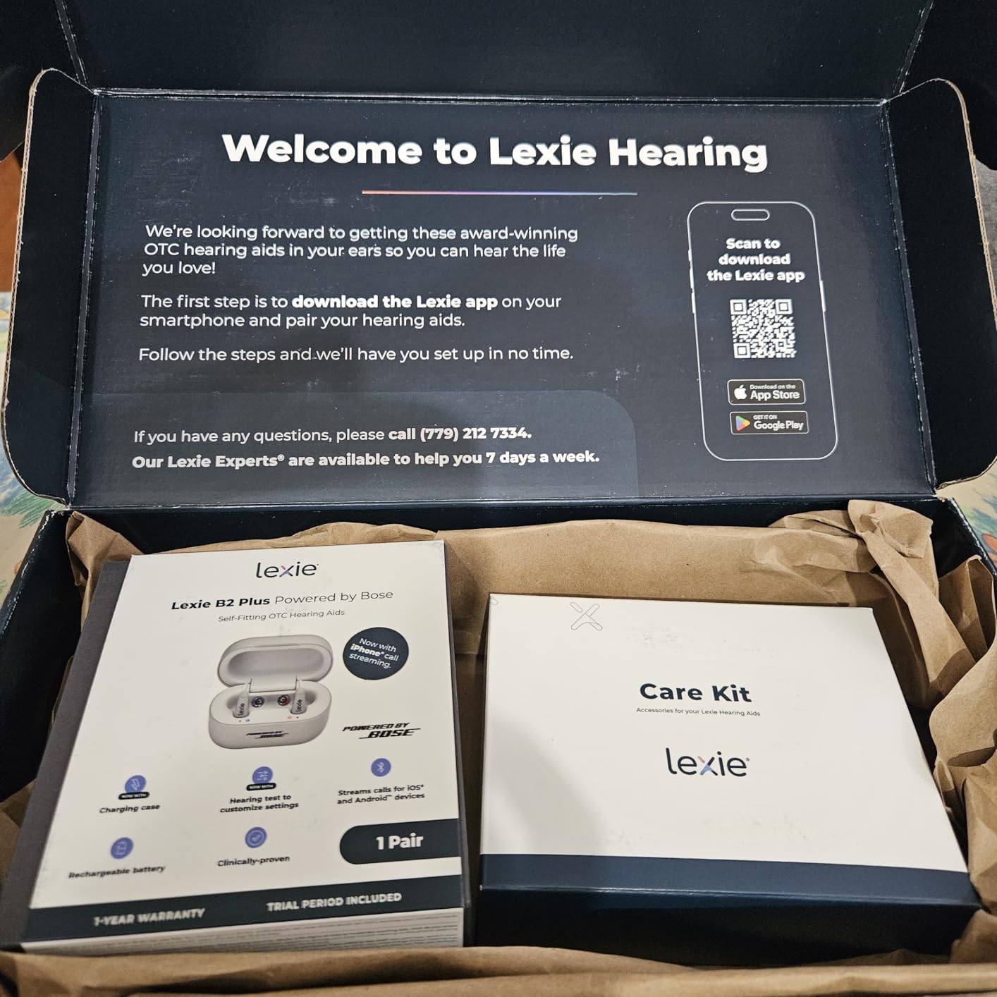Lexie B2 Plus Powered by Bose - Self-Fitting Rechargeable OTC Hearing Aids for Mild to Moderate Hearing Loss in Adults and Seniors - Clear Sound - Wireless Charging Case - Bluetooth-Enabled - Gray customer photo 1