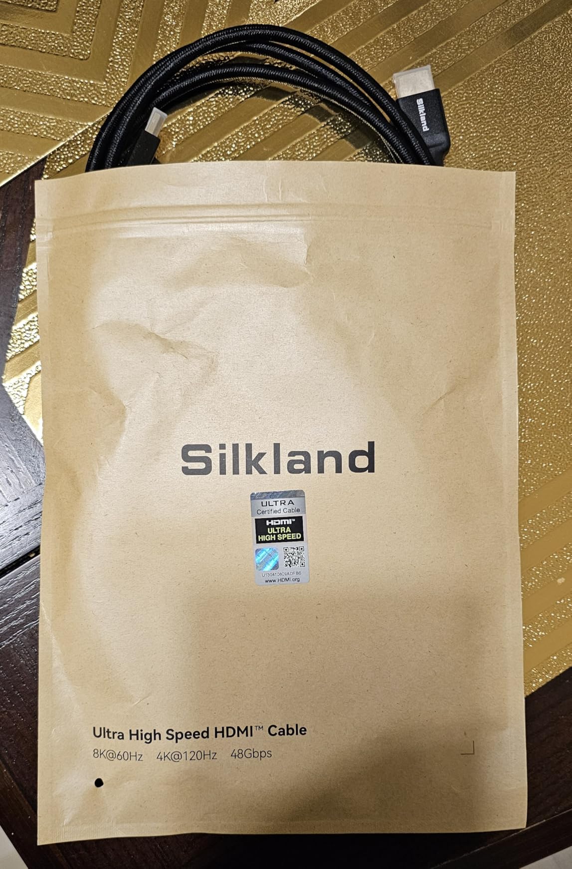 Silkland Certified HDMI 2.1 Cable, [4K@240Hz 144Hz 120Hz, 8K@60Hz] 1440P Ultra High Speed HDMI Cable 48Gbps (Upgrade Braided), HDR10+, eARC, HDCP 2.3, Compatible for Xbox/PS5/PS4/Roku TV-6.6ft customer photo 1