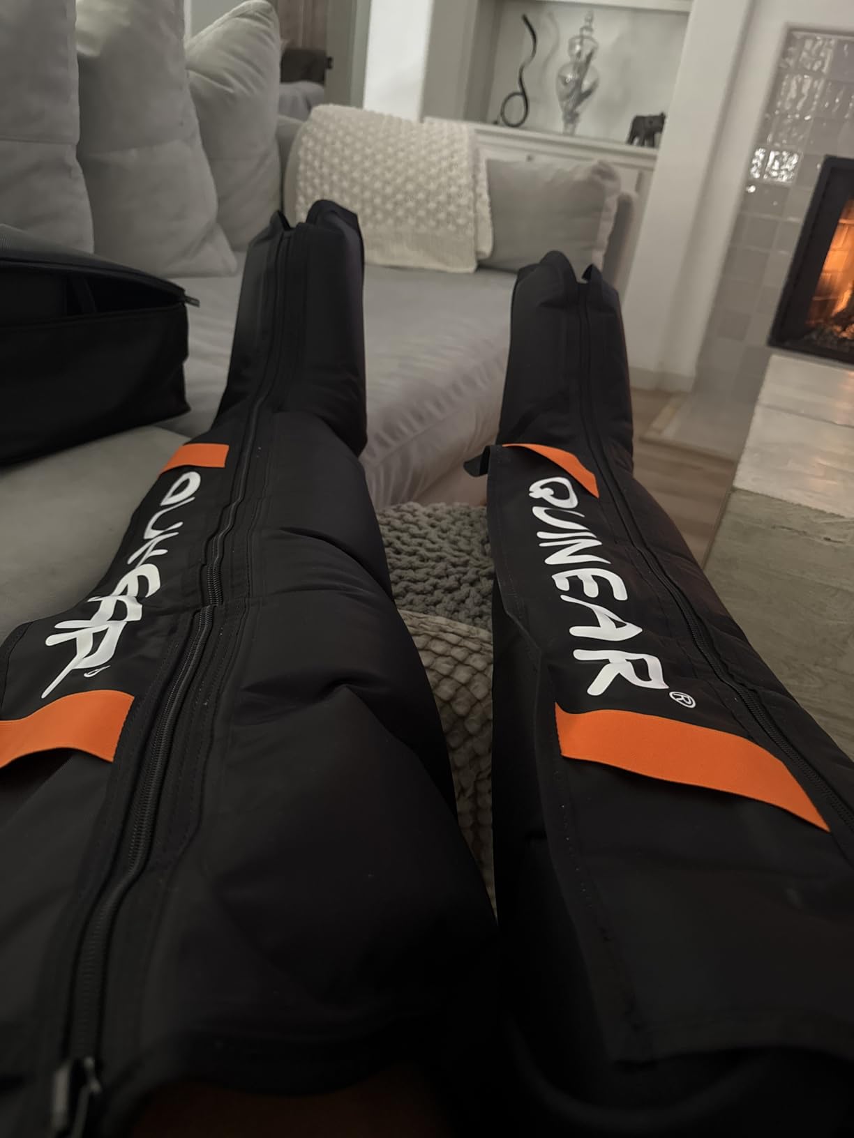 QUINEAR Professional Leg Recovery System, Cordless Air Compression Boots with Sequential Compression, Leg and Foot Massager, Fast Recovery Therapy for Athletes, FSA-HSA Eligible (Medium) customer photo 1