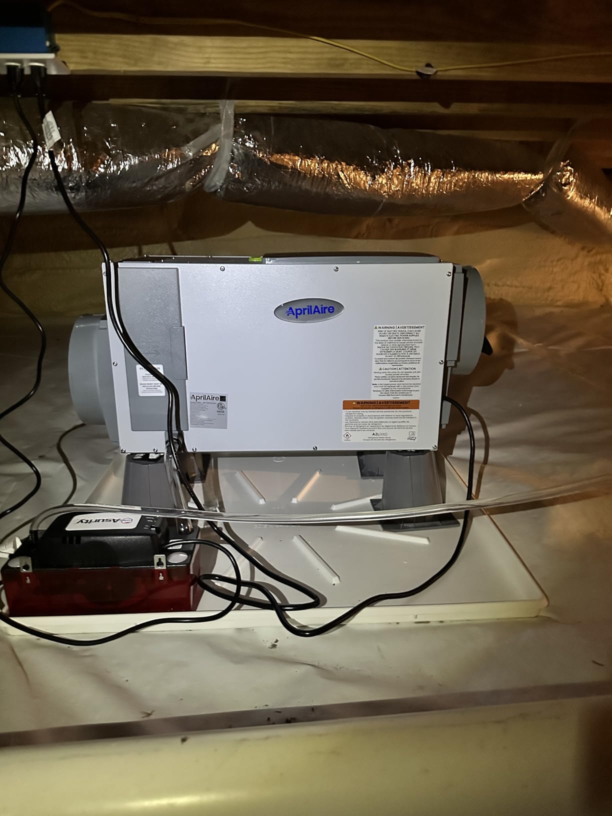AprilAire E080 Pro Dehumidifier Bundle - 80 Pint Whole House Dehumidifier - Full Complete Kit - Crawl Spaces, Basements, Whole Homes, Commercial up to 4,400 sq. ft - 5 Year Warranty Included customer photo 1