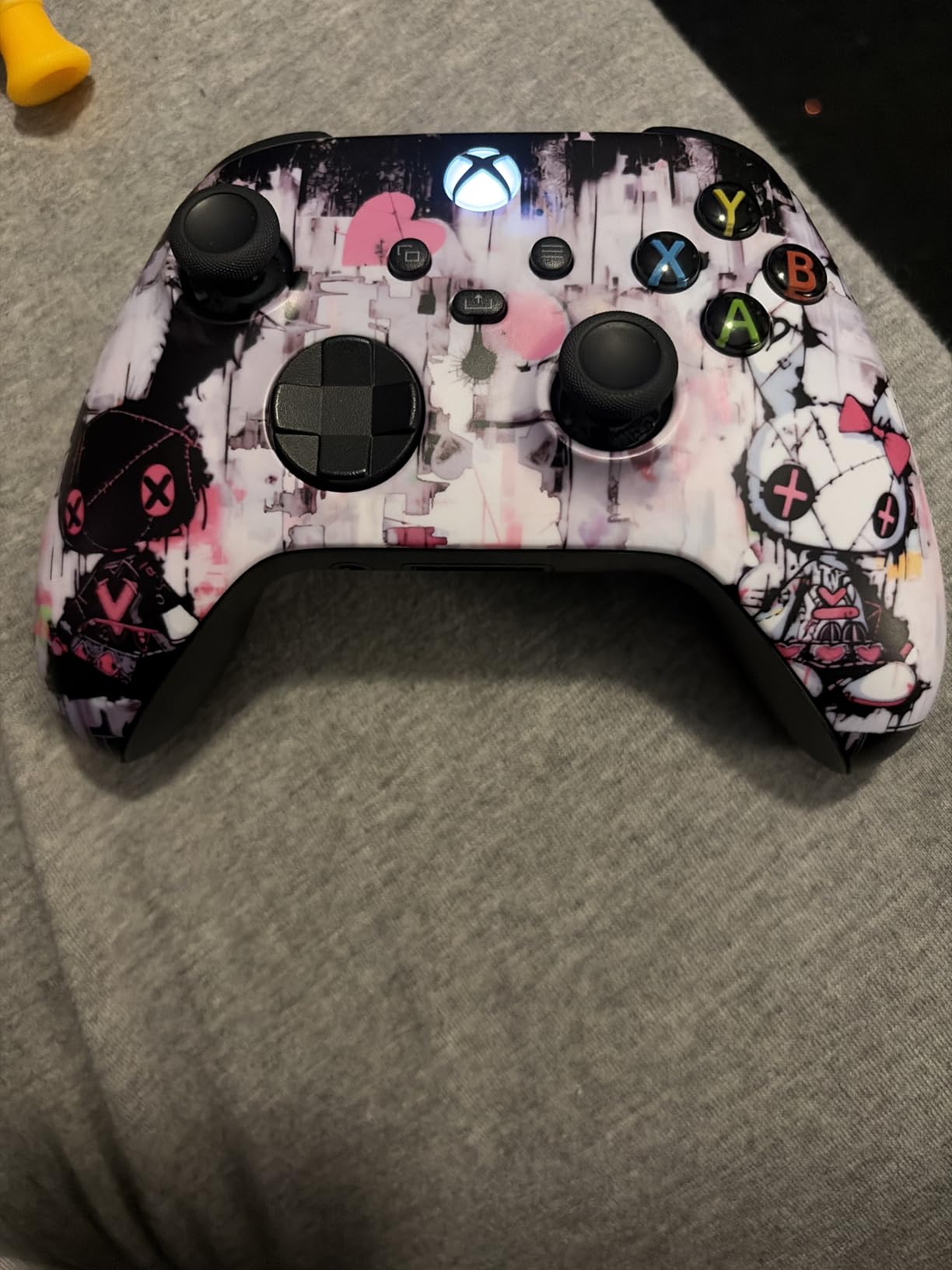 eXtremeRate Replacement Shell for Xbox Series X & S Controller - Unleash Your Style - Lovely Punky Bunny Custom Acessories Skin Front Housing Cover for Xbox Core Controller Wireless [Control Without] customer photo 1