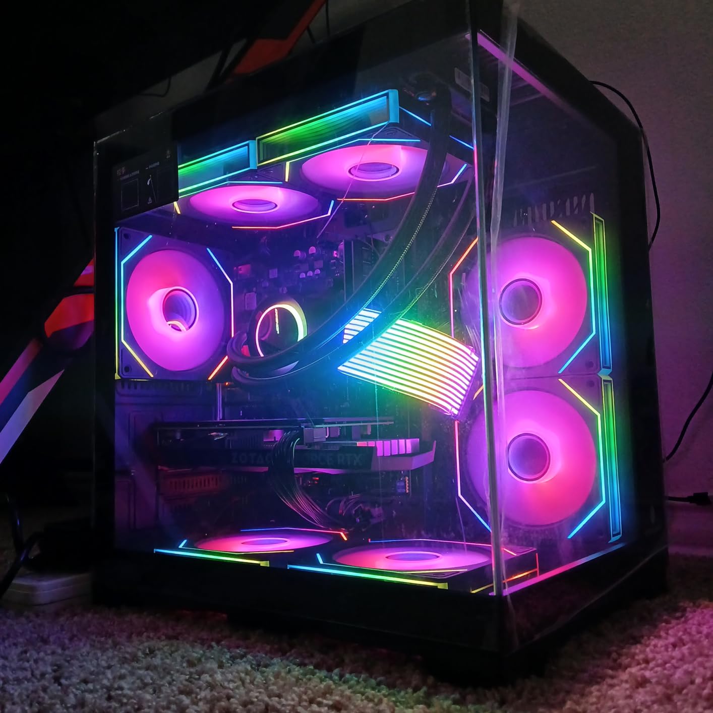 Gaming PC Desktop -AMD Ryzen 7 5700X 3.4 GHz -GeForce RTX 5060 8GB -32GB DDR4 RAM -1TB PCIe SSD -240mm AIO Water Cooled -WiFi & BT -Windows 11 RGB Prebuilt Tower Computer for Gamers-White customer photo 2