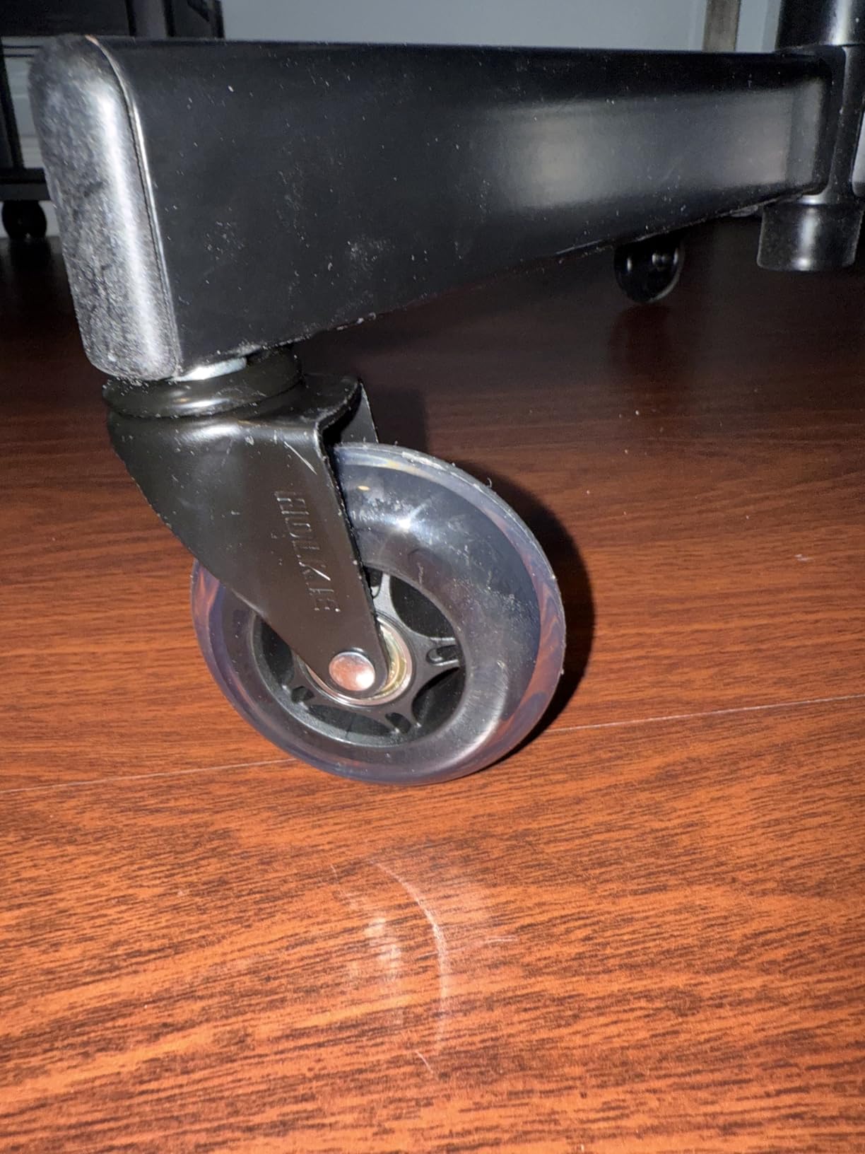 HOLKIE Office Chair Wheels - Universal Fit 3 Inch Roller Blade Casters - Safe for Hardwood Carpet Floors - Heavy Duty Rubber Replacement for Gaming Chairs - Smooth, Silent Glide - Set of 5 customer photo 2