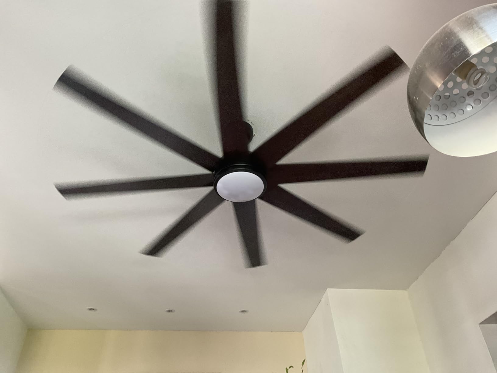 Fanbulous 65 Inch Ceiling Fans with Lights and Remote, Black Indoor/Outdoor Ceiling Fan with Quiet Reversible DC Motor, 6 Speeds, 3CCT, 8 Blades Large Ceiling Fan for Living Room Bedroom Patio customer photo 1