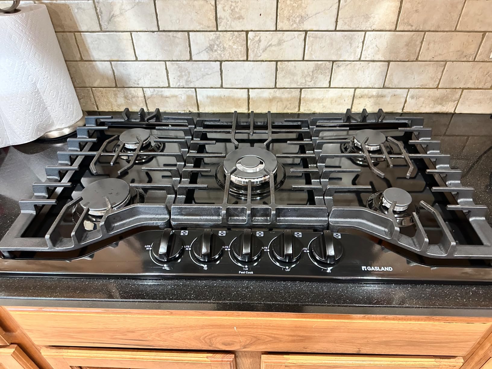 GASLAND 36 Inch Gas Cooktop 5 Italy Sabaf Burner, PRO GH2365EF, Built-in NG/LPG Convertible Stovetops, Gas Countertop Plug-in with Thermocouple Protection, CSA Certified, Black customer photo 2