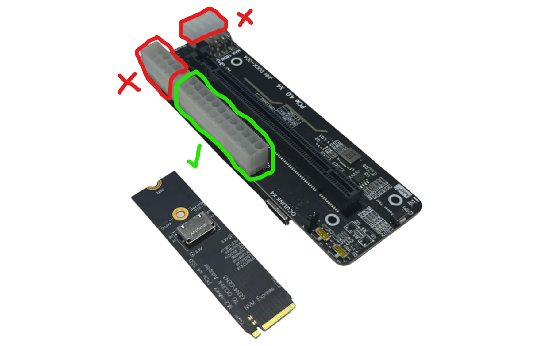 JMT M.2 M-Key to PCIE 4.0X4 External Graphics Card Stand Bracket Compatible with Oculink/M.2 NVMe Laptop eGPU GDP Handhelds (Dock-OC4) customer photo 2