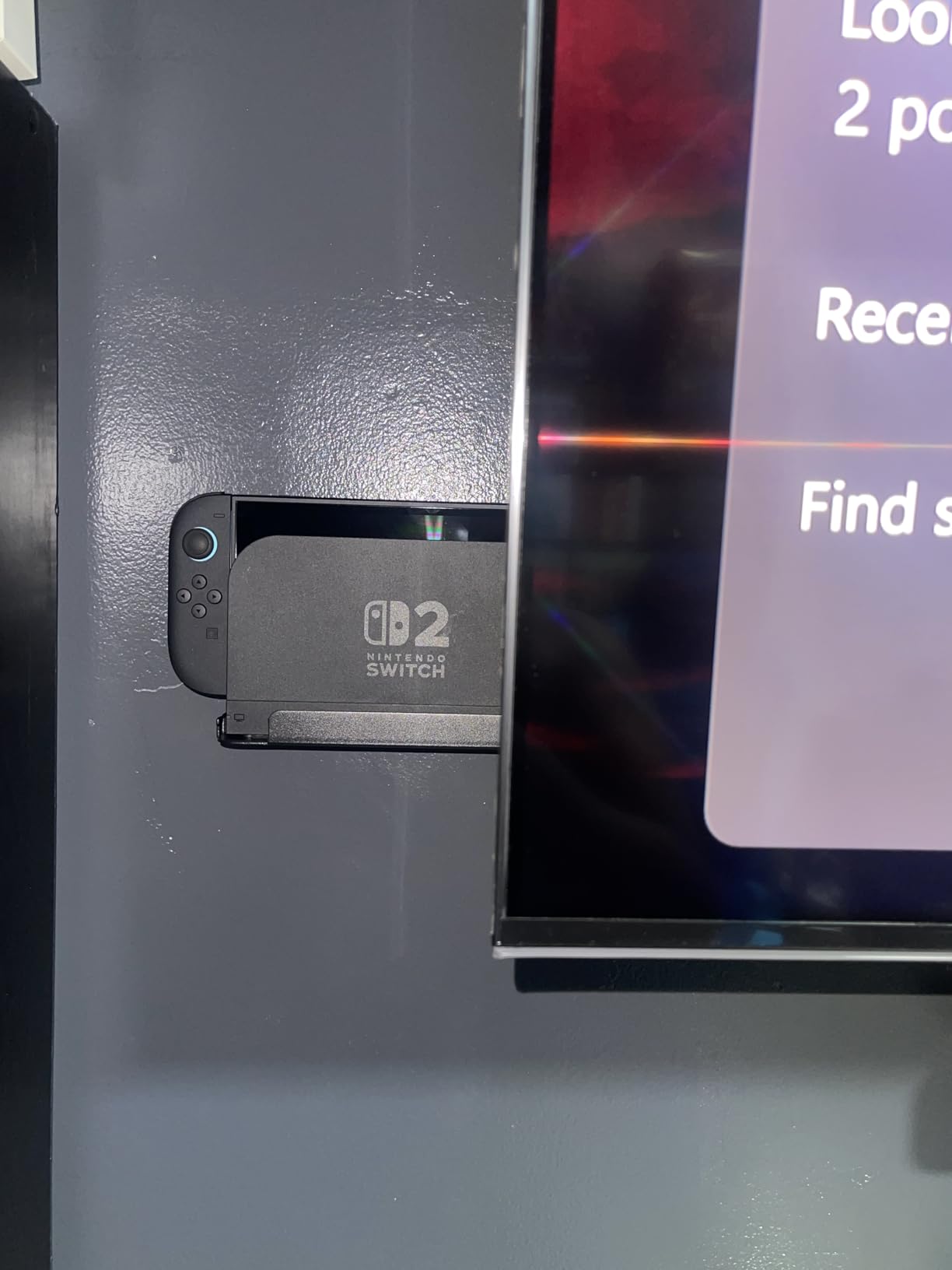 RGB Switch Wall Mount for Joy-Con Charger, Switch Holder for Nintendo Switch 1/ OLED with Switch Organizer, Switch Accessories with 15 Light Mode, 4 Controller Charger, 2 USB Port, 10 Card Slot customer photo 2