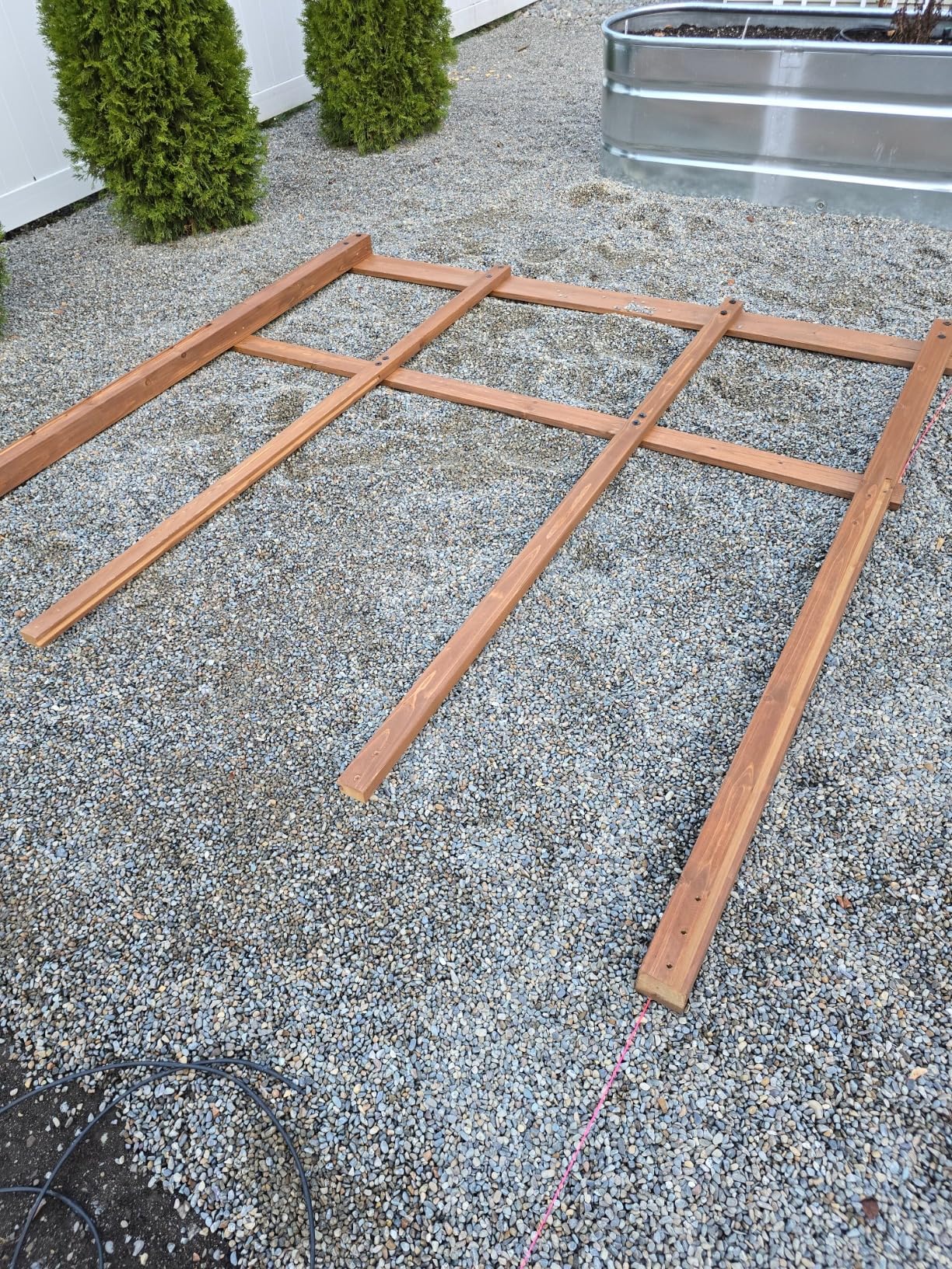 Backyard Discovery Bellerose 11' x 7' Cedar Wood and Polycarbonate Walk-In Greenhouse Kit with Pergola, Exhaust Fan, Windows, Hose Hook-Ups, PowerPort, Staging Shelves for Year-Round Outdoor Gardening customer photo 2