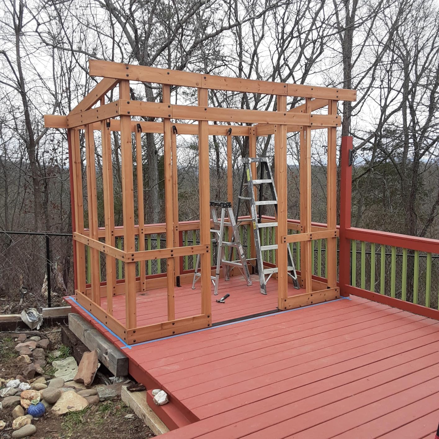 Backyard Discovery Willow 9' x 6' Cedar Wood and Polycarbonate Walk-in Greenhouse Kit with Exhaust Fan, Windows, Hose Hook-Ups, PowerPort, Staging Shelves for Year-Round Outdoor Gardening customer photo 2