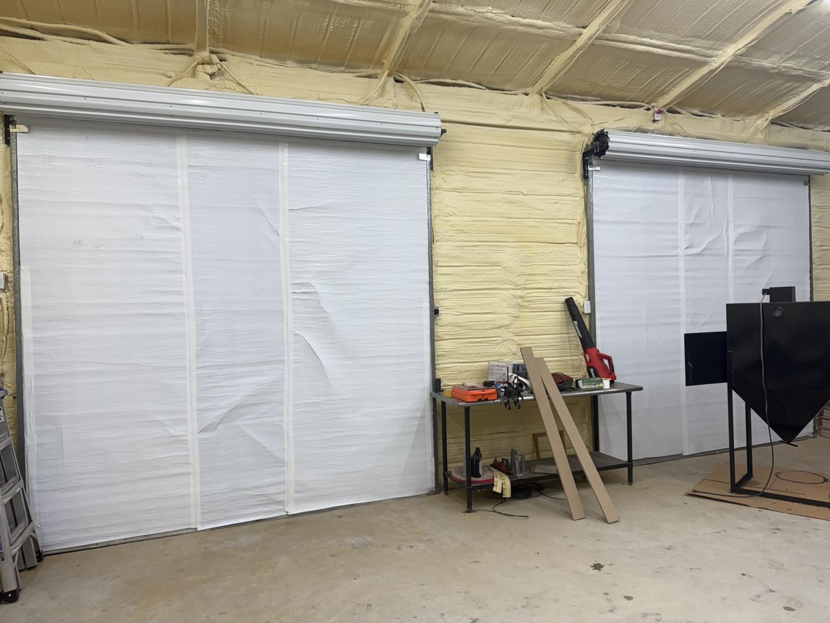 BlueTex Roll Up Garage Door Insulation Kit for Cooling Down Metal Buildings - Easy to Install Complete Insulation for 2 Garage Doors Up to 10'x10' or Large Single Door (10'x10' - 2 Doors) customer photo 2
