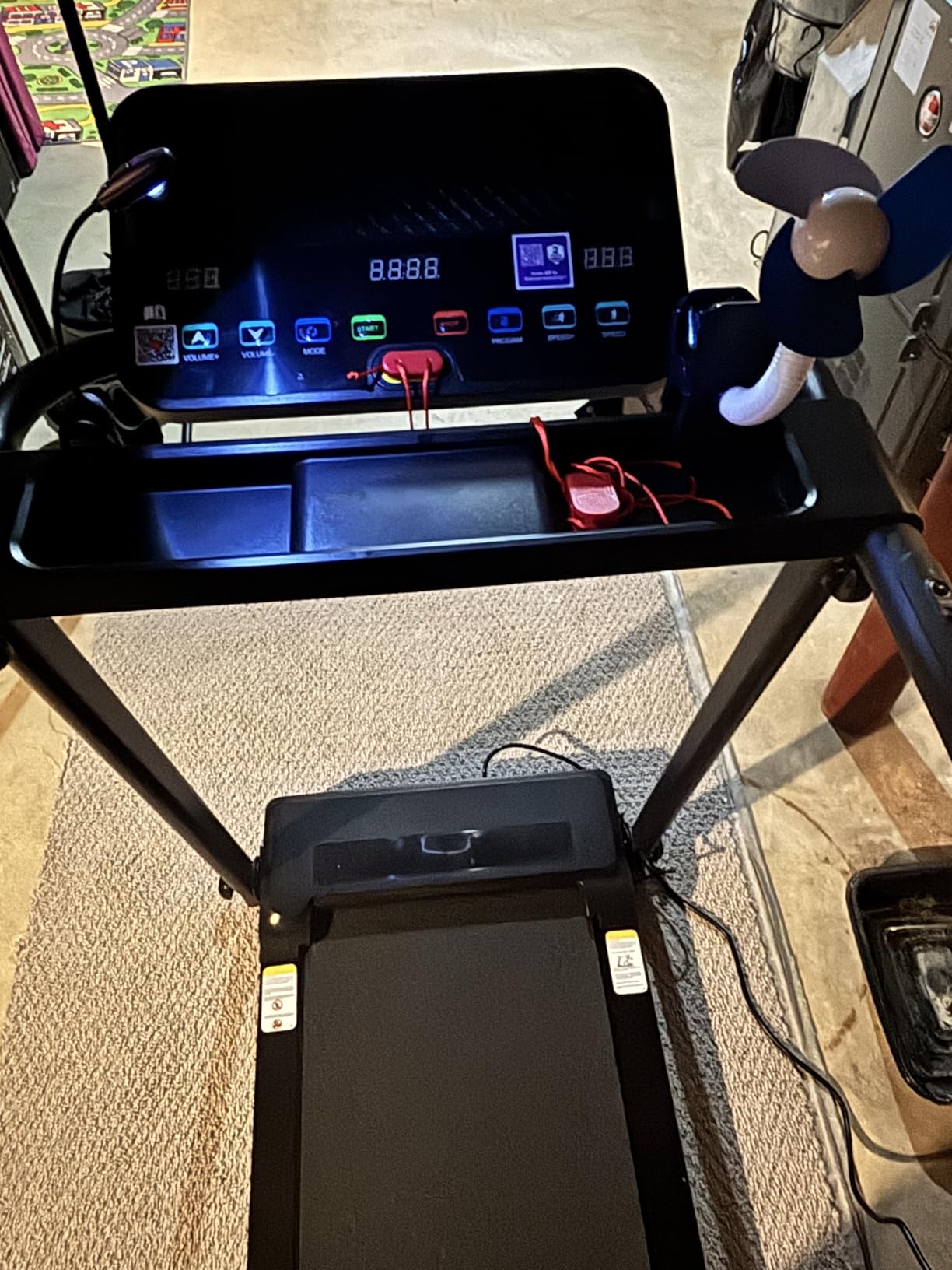 LONTEK Treadmills for Home with 15% Incline & Led Screen, 7-Layer Shock-Absorbing Foldable Treadmill with Handle Bar Up to 400lbs Capacity, 3.0HP Quiet Walking Pad Treadmill 0.6-7.5MPH customer photo 2