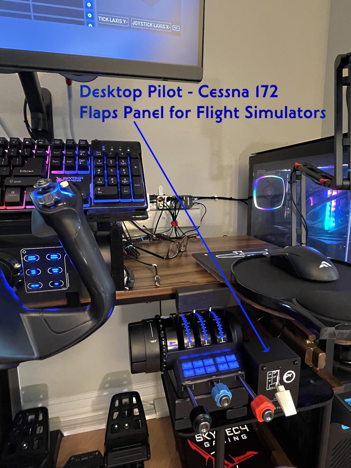 Desktop Pilot - Cessna 172 Flaps Panel for Flight Simulators customer photo 1