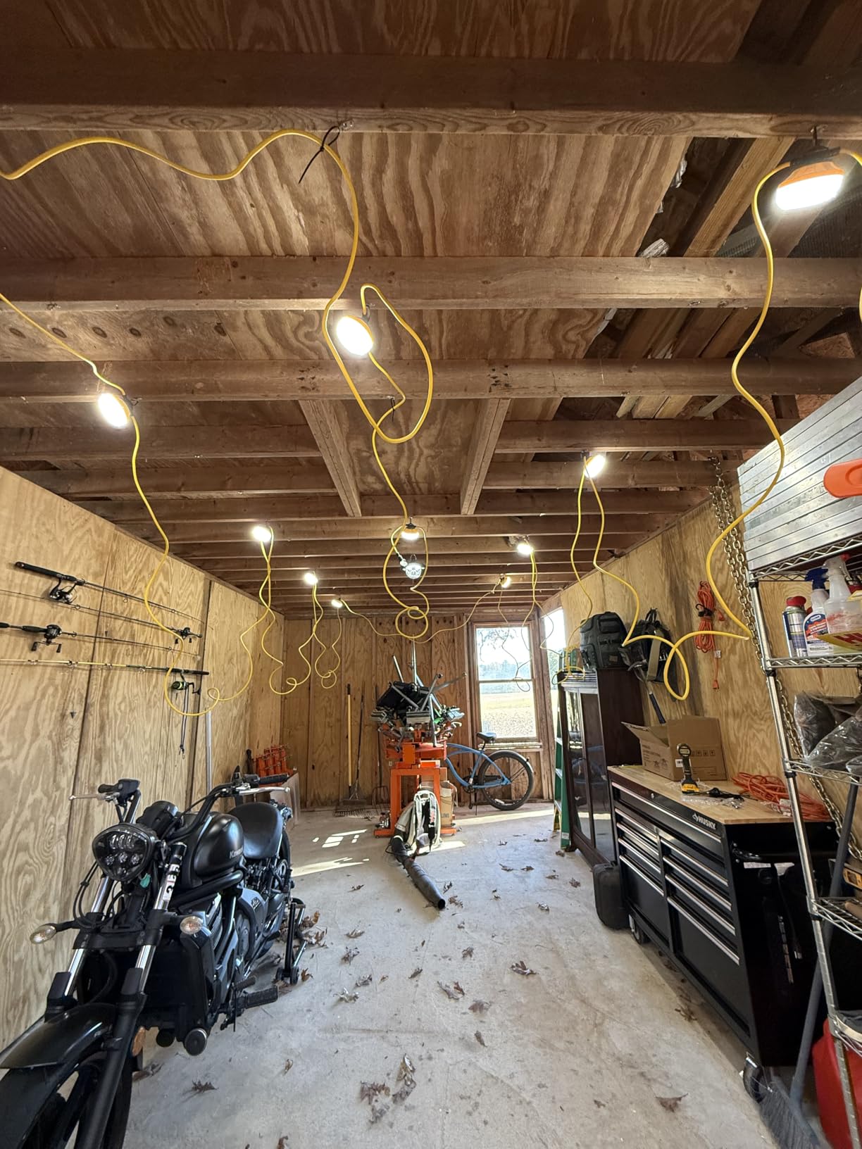 HYPERLITE Construction String Lights: 50FT 5 Bulbs Work Lights with Climbing Hooks - IP65 Waterproof Linkable LED Industrial Temporary Lighting for Construction Sites Attic Crawlspace Renovation customer photo 2
