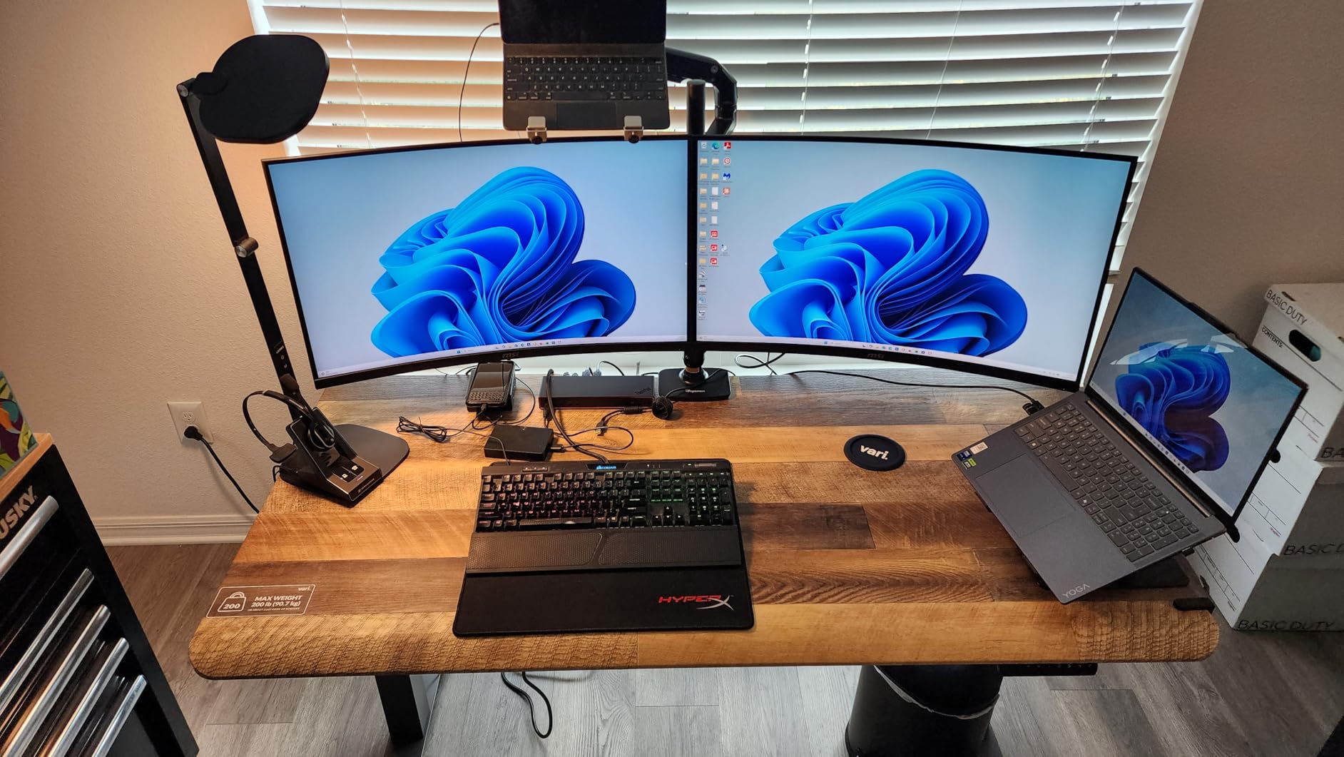 VariDesk ComfortEdge 72x30 Inch Electric Standing Desk - Height Adjustable Large Office Sit Stand VariDesk with Sloped Edge, Memory Presets, 180 LB Capacity + Tool-Free Assembly (Light Wood) customer photo 1