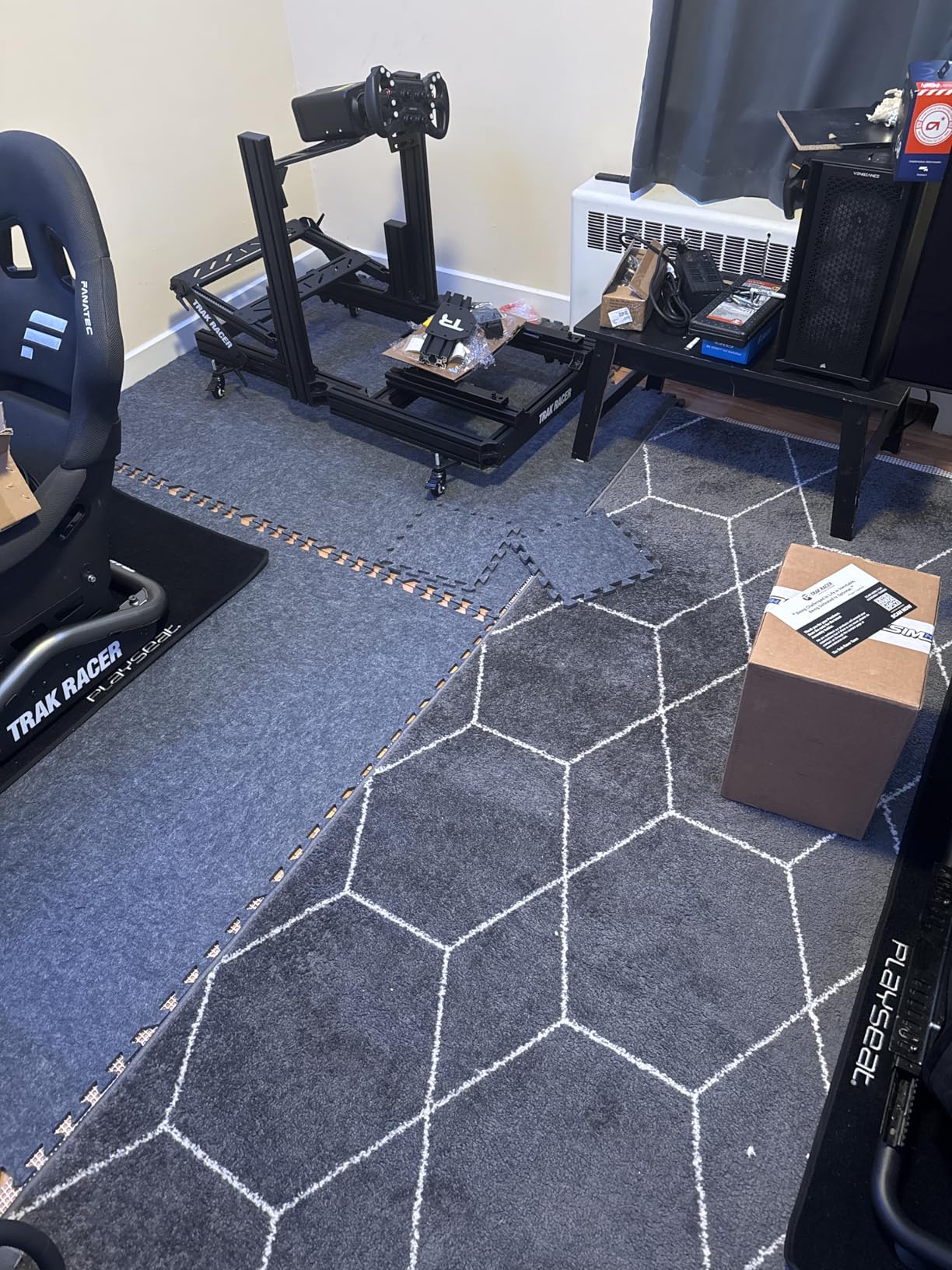 TroyStudio Thick Sound Absorbing Interlocking Floor Mats, 16 Pcs 11x11x0.4 inches High Density Piano Carpet Drum Rug, Non-Slip Anti Vibration Soundproof Pads customer photo 2