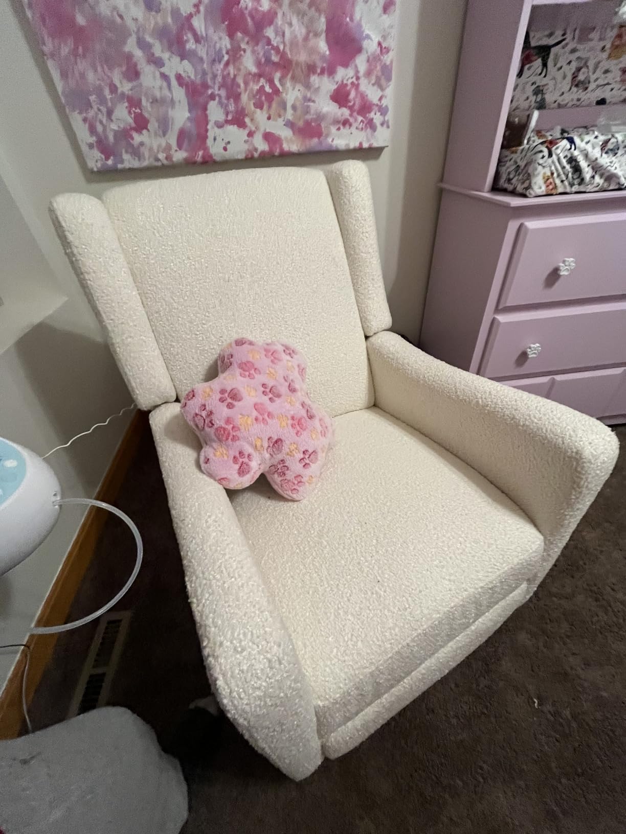 Delta Children Mercer Electronic Power Recliner and Swivel Glider with USB Port in LiveSmart Performance Fabric - Water Repellent & Stain Resistant, Pearl customer photo 2