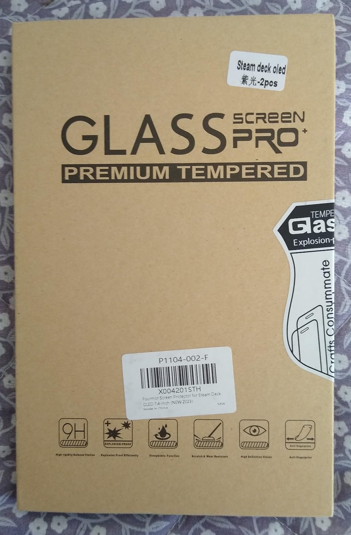 Screen Protector for Steam Deck OLED 7.4-Inch (NEW 2023) - 9H Tempered Glass Film, Anti-Scratch HD Clear, Cowhide box professional packaging，2-Pack customer photo 1