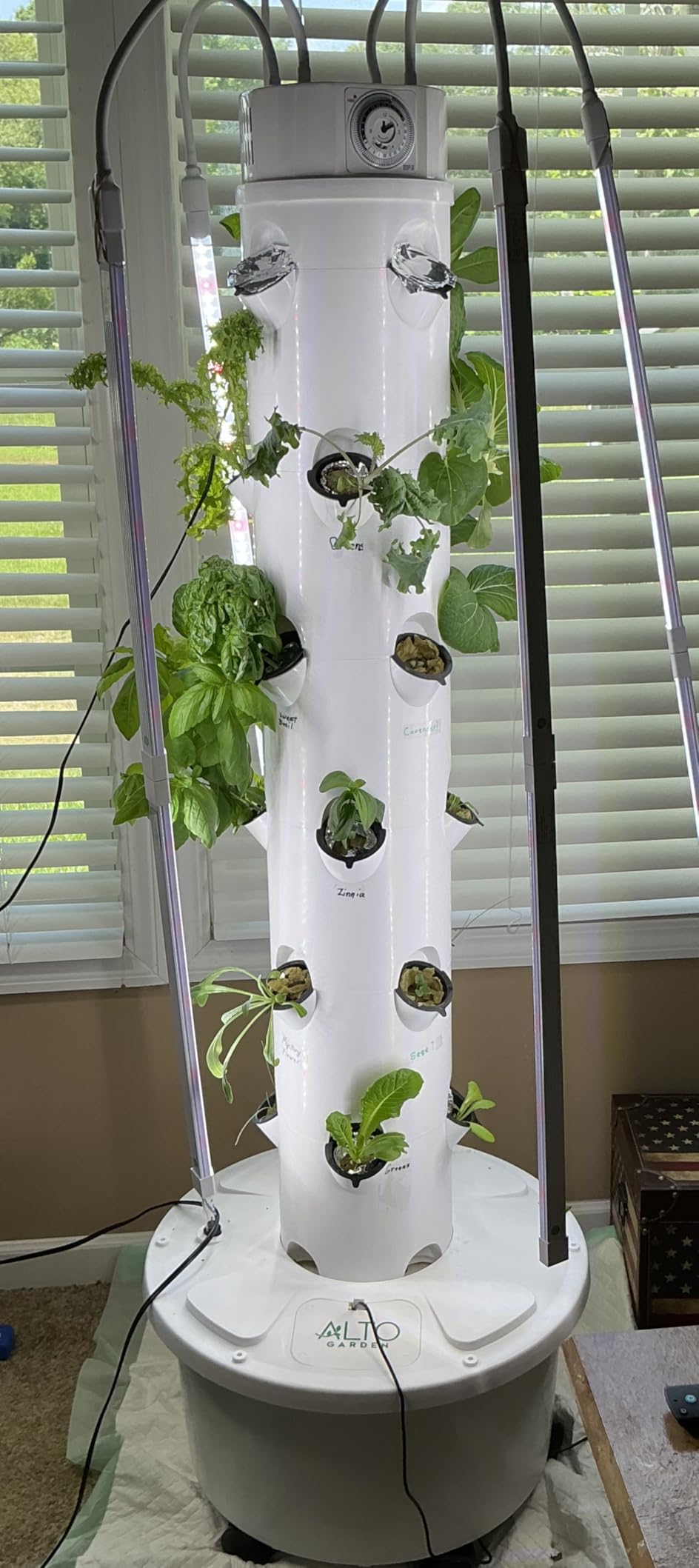 GX Hydroponic Tower | Vertical Planter Tower | Hydroponics Growing System Kit | Food Grade with 24 Net Pots (Without Lights) customer photo 2