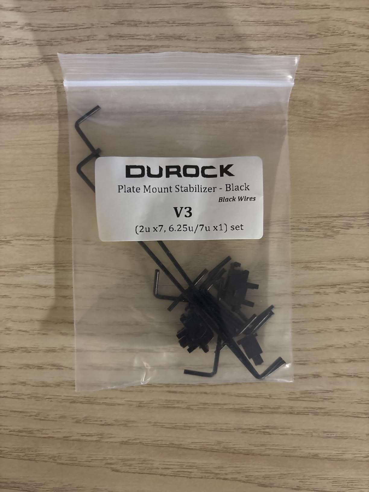 DUROCK Plate Mount Stabilizer V3, Innovative Pre-Clipped Stem for Minimum Wire Wobble 2U 6.25U 7U Keyboard Stabilizers (V3 Black Silver 80% Kit) customer photo 1