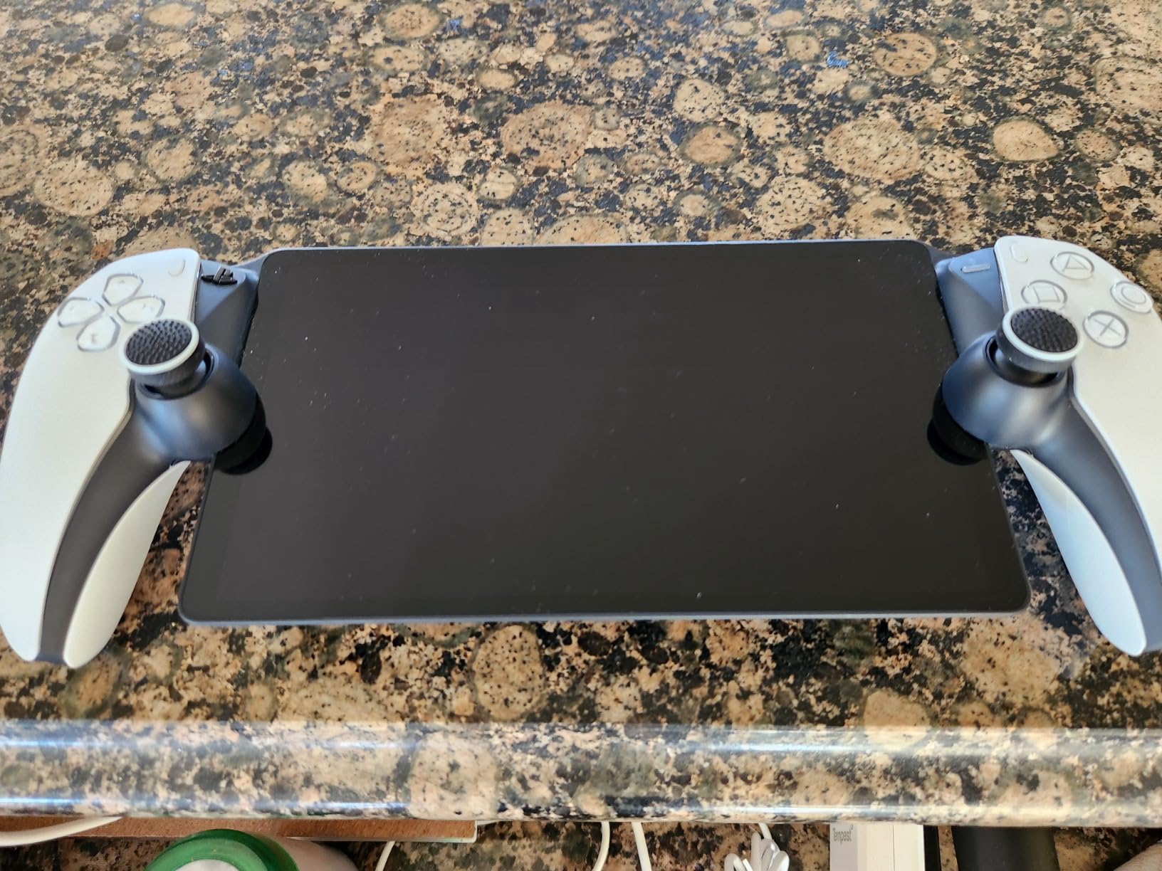 DLseego Thumb Grips Caps for PlayStation Portal, Full Protection Anti-Slip & Anti-Scratch Anti-Fingerprint Protective Cover 4 Thumb Stick Caps for PlayStation Portal Remote Player - Black Blue customer photo 2