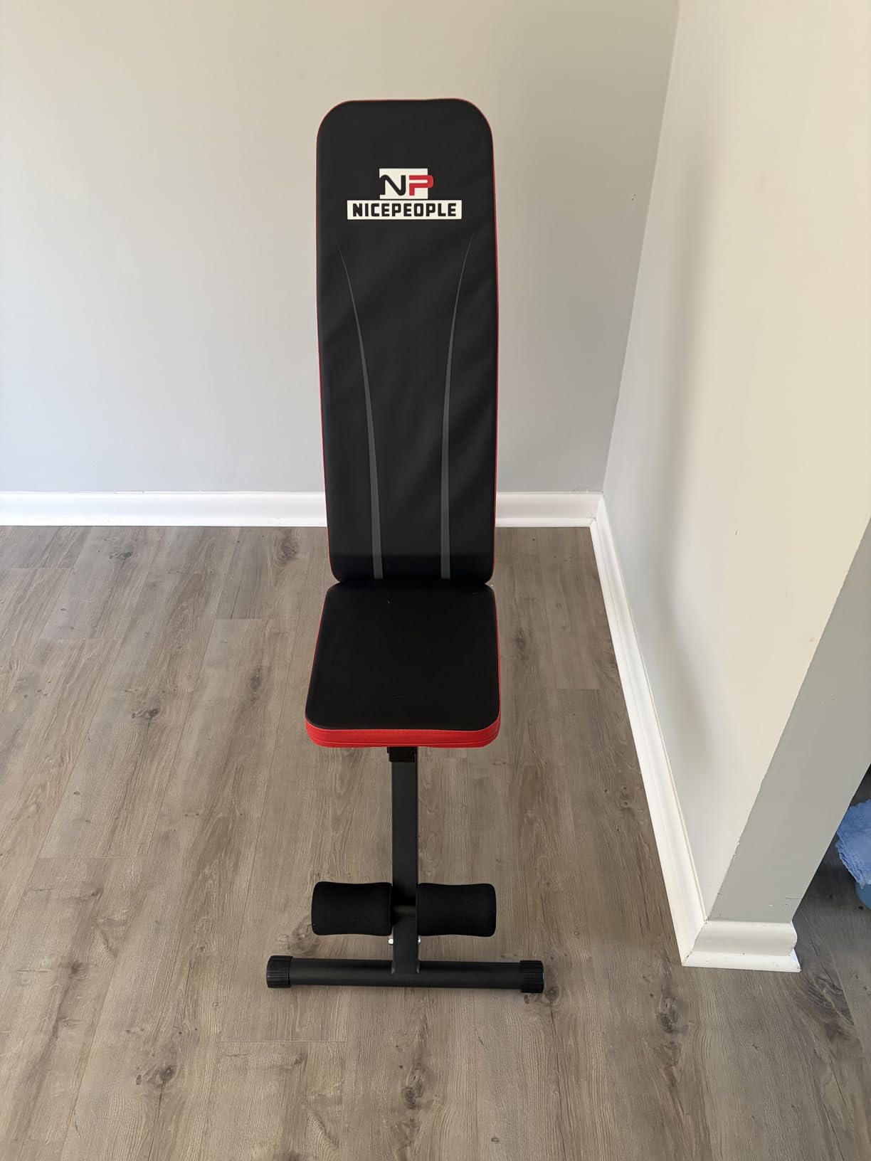 NICEPEOPLE Adjustable Weight Bench for Home Gym, 660LBS Capacity Workout Bench with 8 Backrests for Chest Shoulders Arms, Compact and Foldable Strength Bench for Small Space Apartment Room customer photo 1