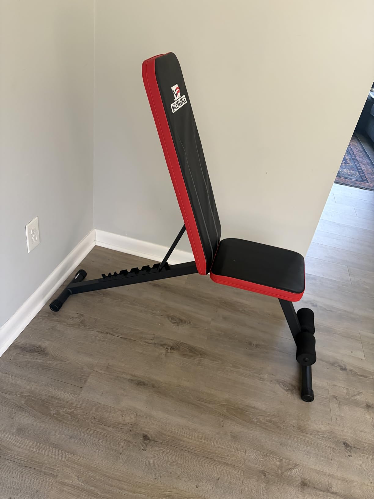 NICEPEOPLE Adjustable Weight Bench for Home Gym, 660LBS Capacity Workout Bench with 8 Backrests for Chest Shoulders Arms, Compact and Foldable Strength Bench for Small Space Apartment Room customer photo 2