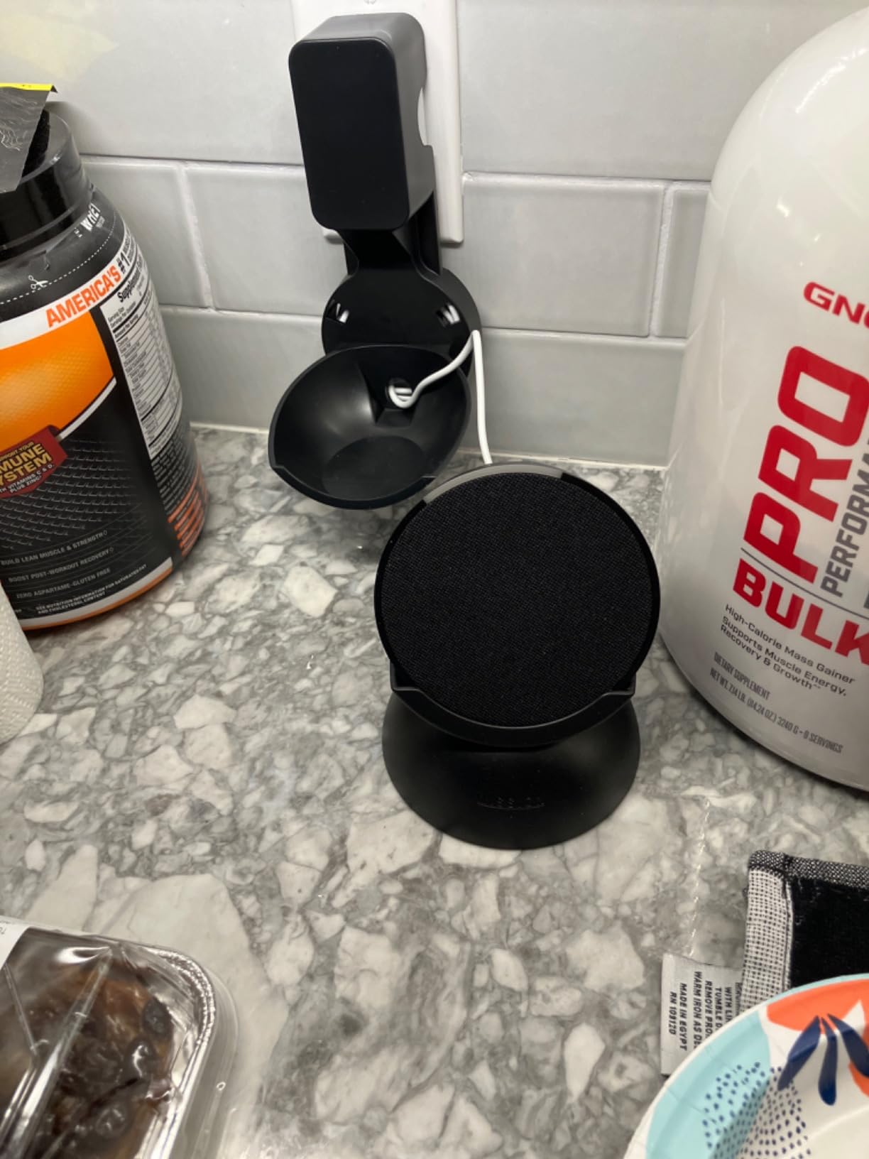 Echo Pop Bundle: Includes Echo Pop | Charcoal & Made for Amazon Battery Base | Charcoal customer photo 1