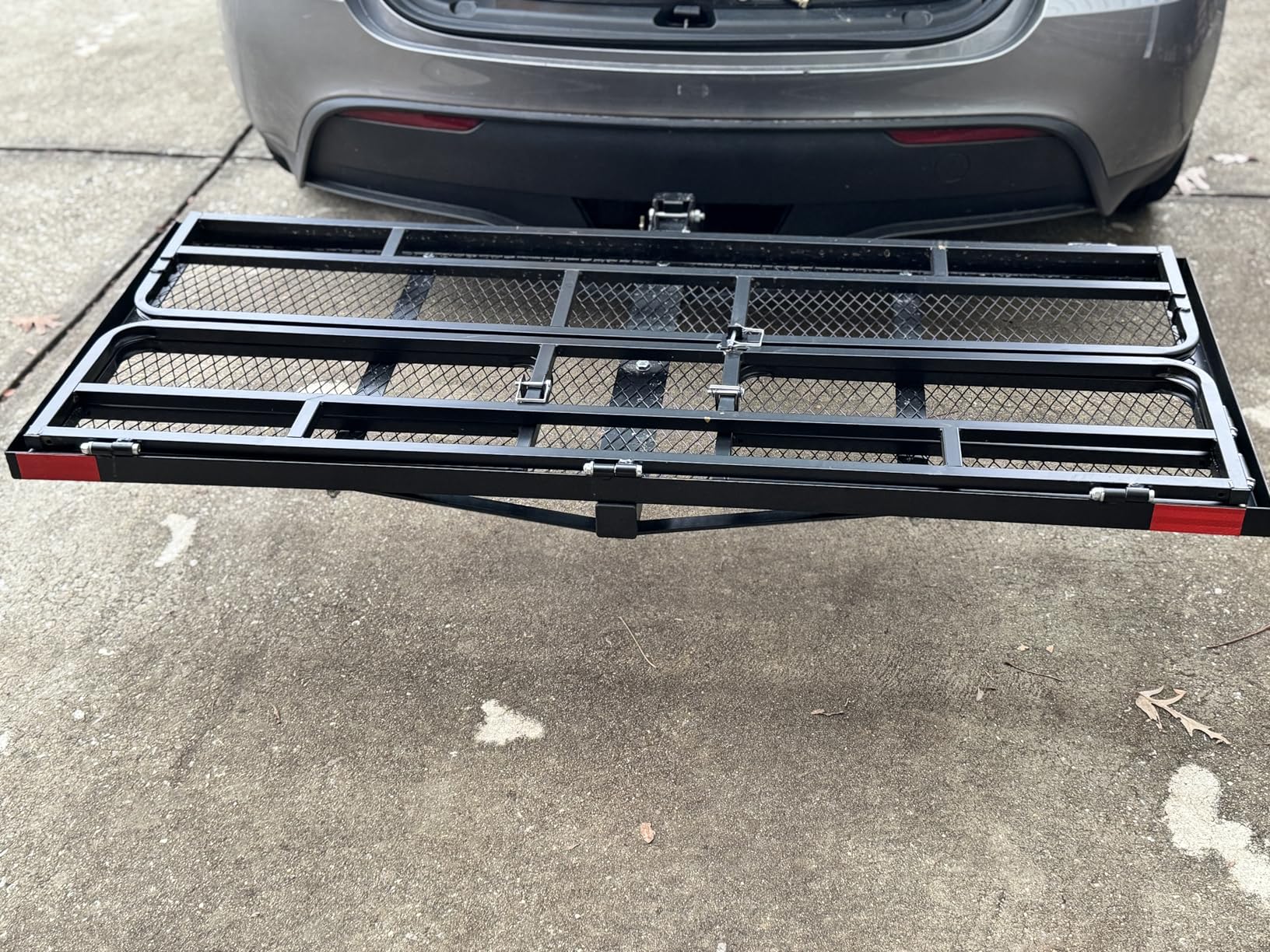 Trailer Hitch Cargo Rack, 60 x 24 x 14 Inch Folding Hitch Mount Cargo Carrier with High Side Rails for RV Truck SUV Van, 500 lbs. Capacity, 2