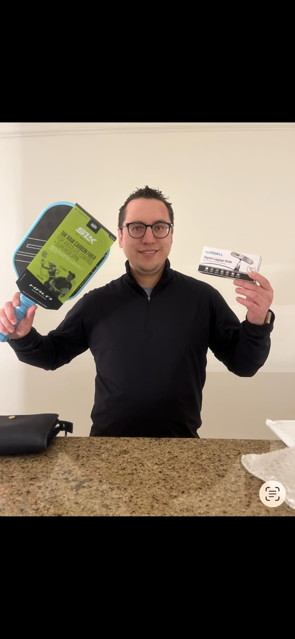 Selkirk Sport SLK Halo Raw Carbon Fiber Pickleball Paddle | Designed in The USA | Choose The T700 Raw Carbon Fiber Power, 18k Ultraweave Control, or Aramid Fiber Linkweave Thermoformed Pro customer photo 1