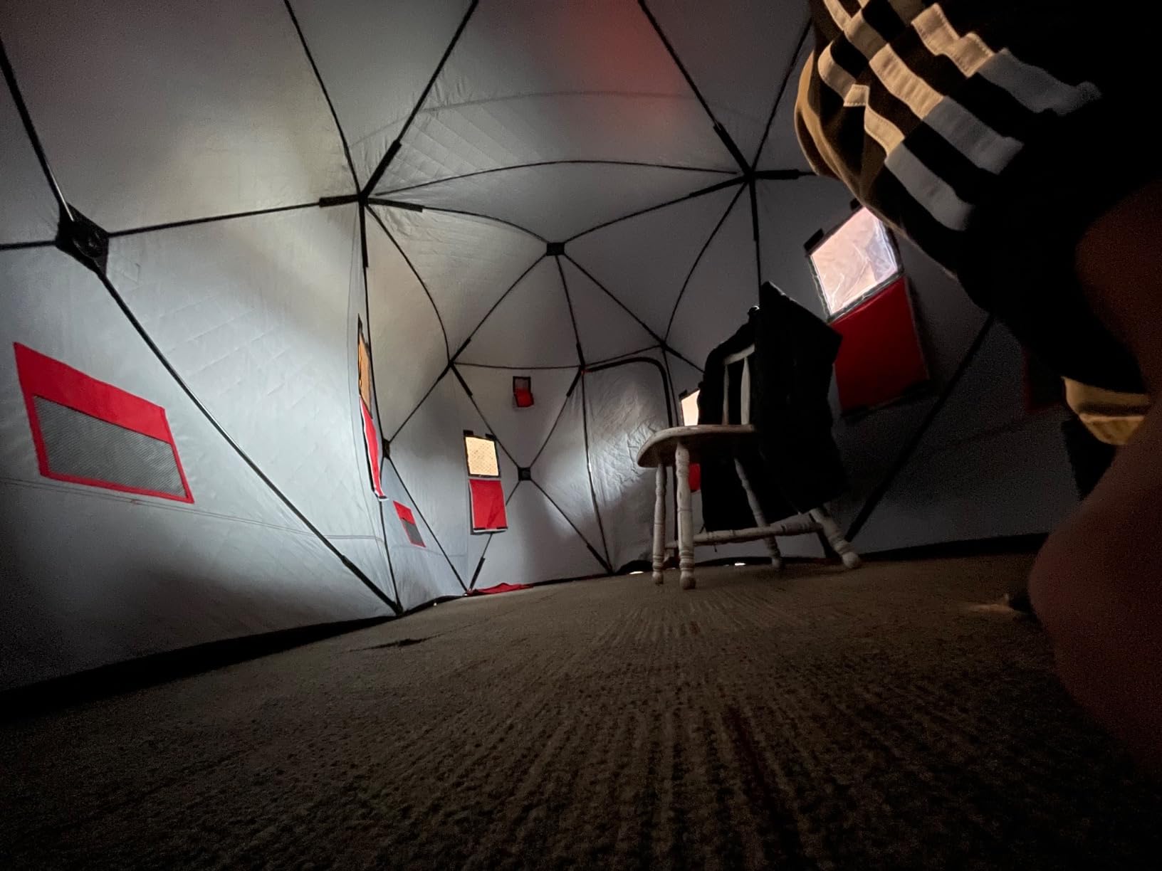 Eskimo QuickFish 6HD, Pop-Up Portable Shelter, No-Trip Door, Red/Black, Fully Insulated, Deluxe Ice Anchors, Six Person, Ice Fishing Shelter, 46076 customer photo 2