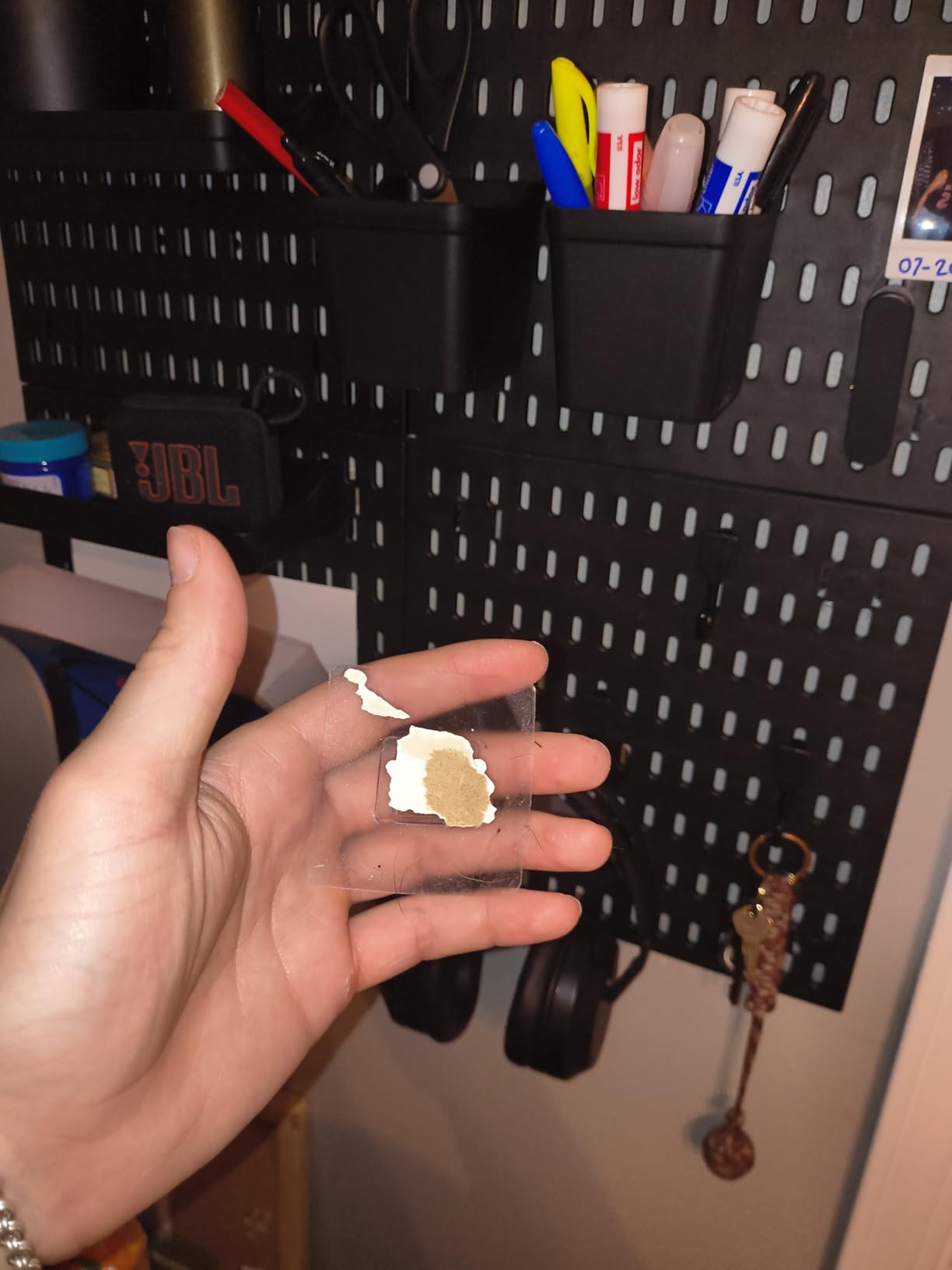 Wall Organizer Peg Board - Elevate And Declutter Your Gaming And Office - Create A Perfectly Structured Space(Black) customer photo 1