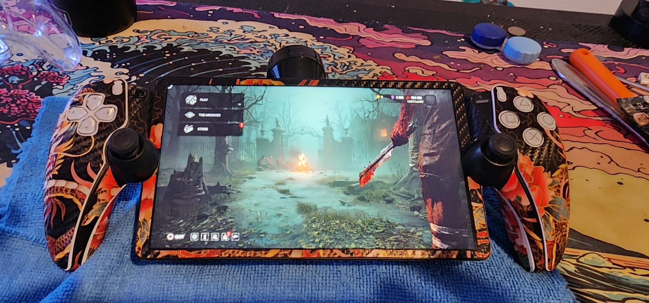 Gaming Skin Compatible with PS5 Portal Remote Player - Stitch Dragons - Premium 3M Vinyl Protective Wrap Decal Cover - Easy to Apply | Crafted in The USA by MightySkins customer photo 1