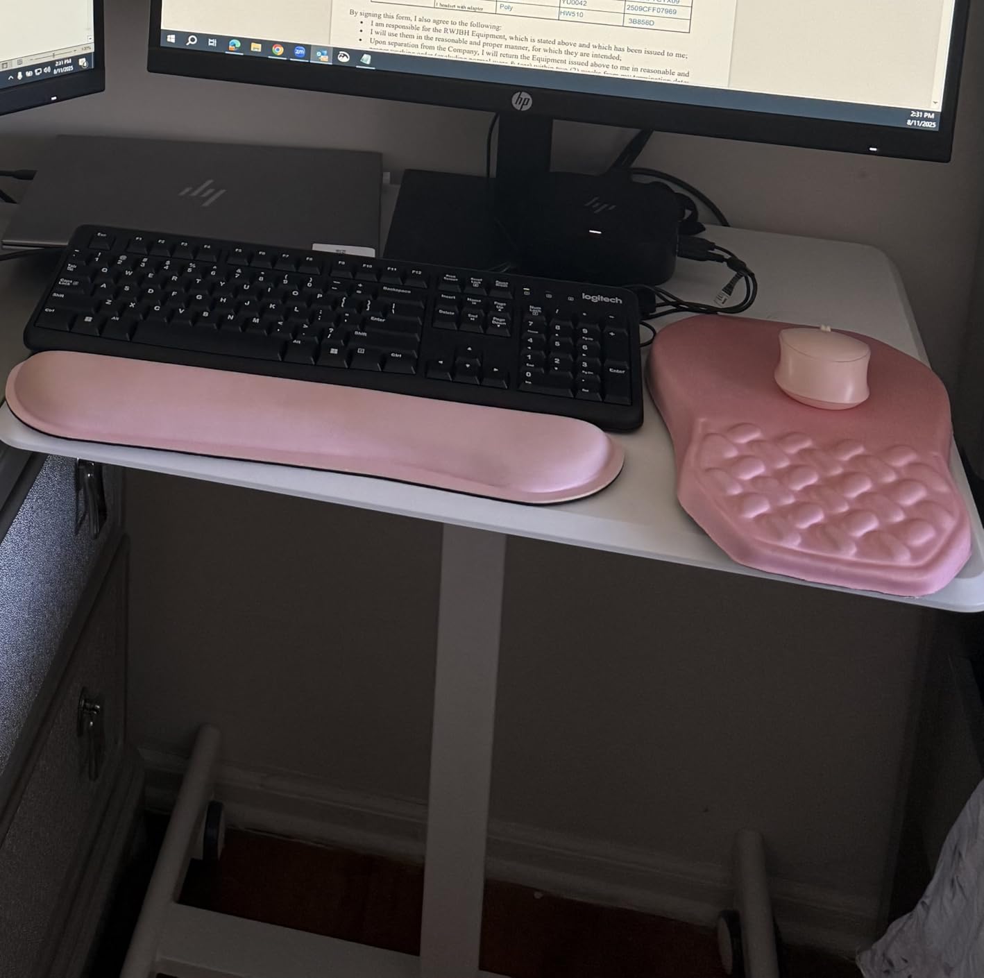 Ergonomic Slope Mouse Pad Wrist Support, Wrist Rest Mousepad for Carpal Tunnel Pain Relief with Massage Bulge and Slow Rebound Memory Foam (12x8 inch, Black) customer photo 1