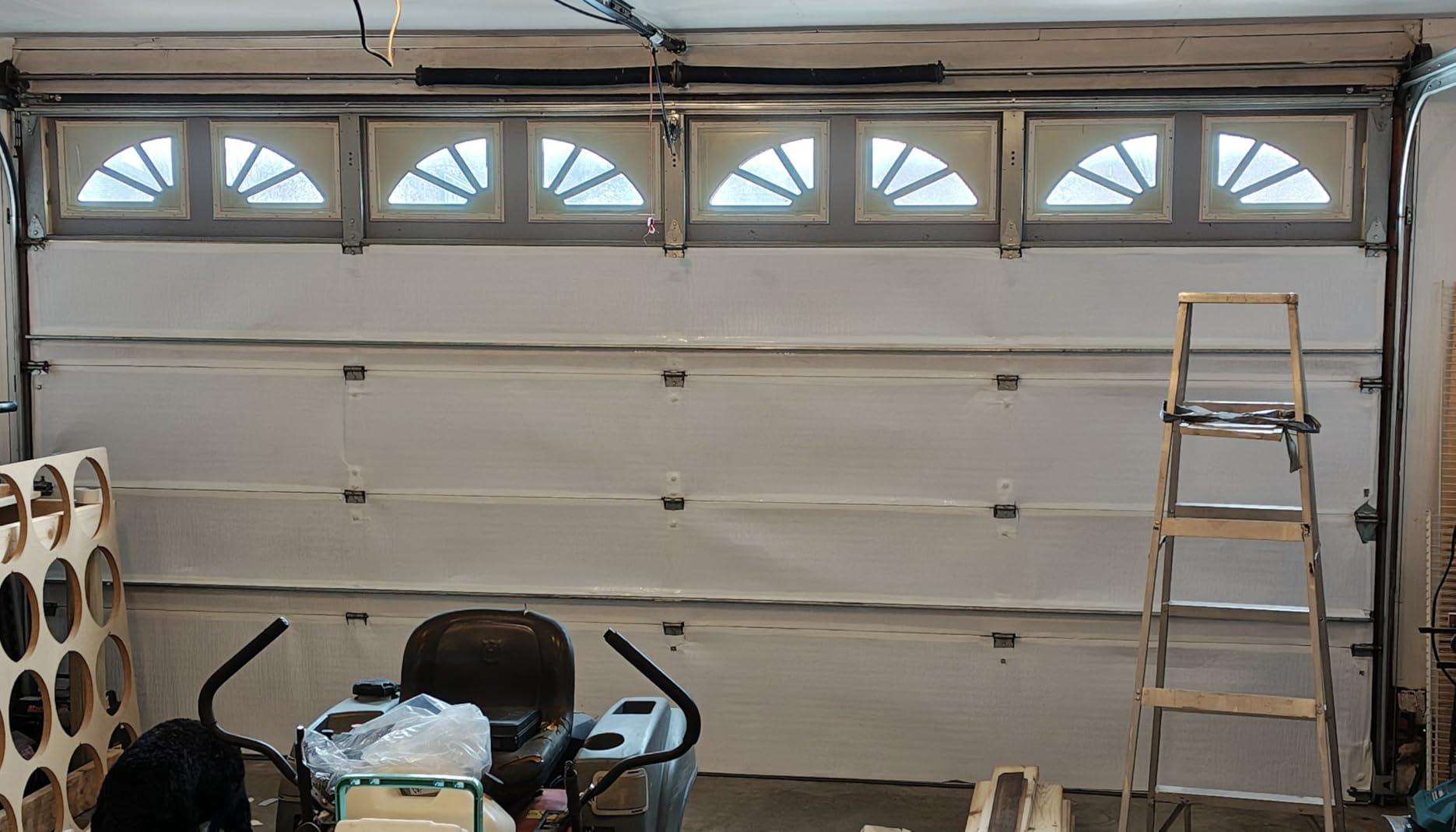 BlueTex Insulation White Reflective Foam Core Tearproof 2 Car Garage Door Insulation Kit 18FT (Wide) x 7FT (HIGH) to Cool Your Garage. Complete DIY Installation Kit customer photo 1