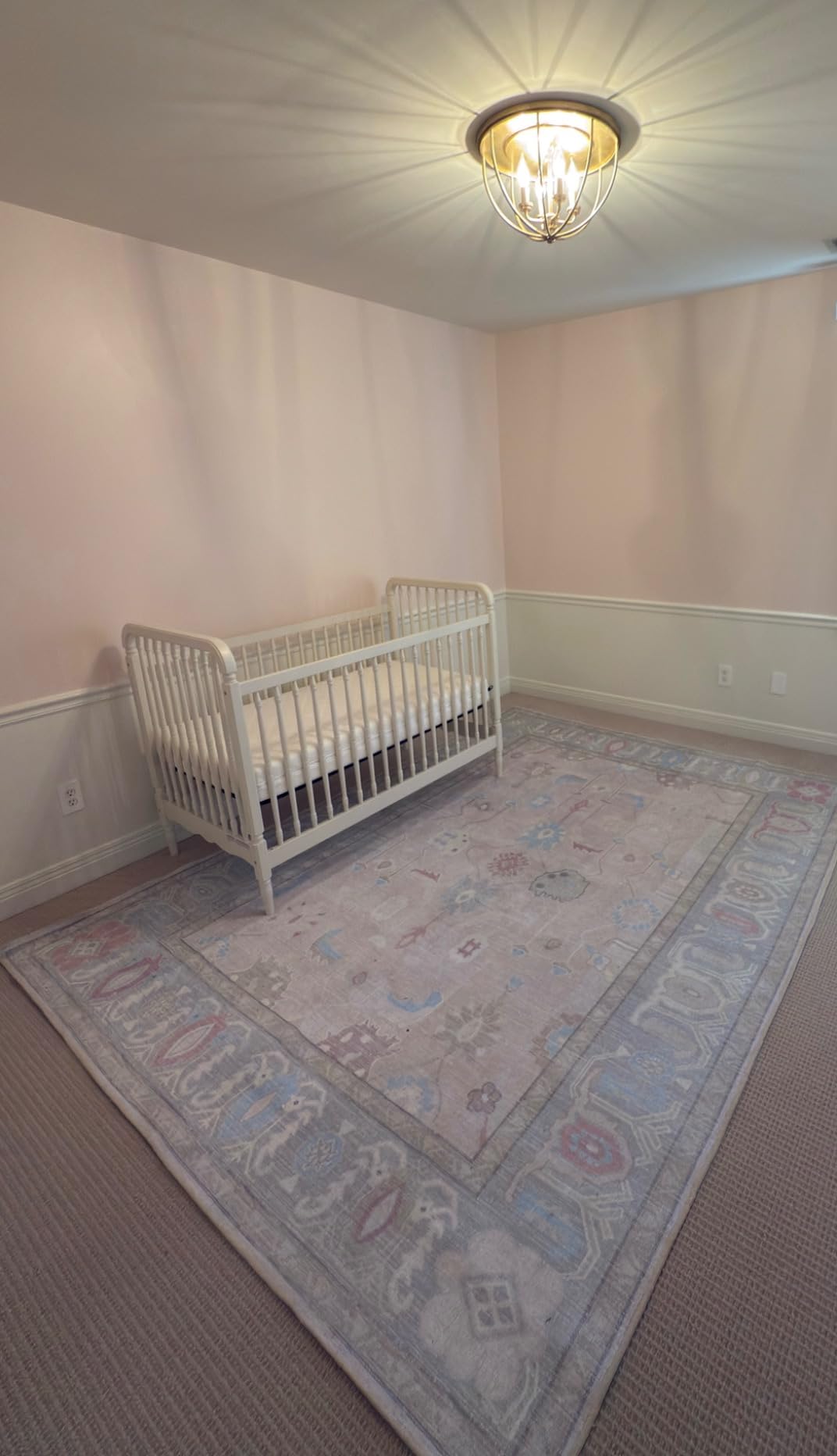 Namesake Liberty 3-in-1 Convertible Spindle Crib with Toddler Bed Conversion Kit in Natural Walnut, Greenguard Gold and FSC Certified customer photo 2