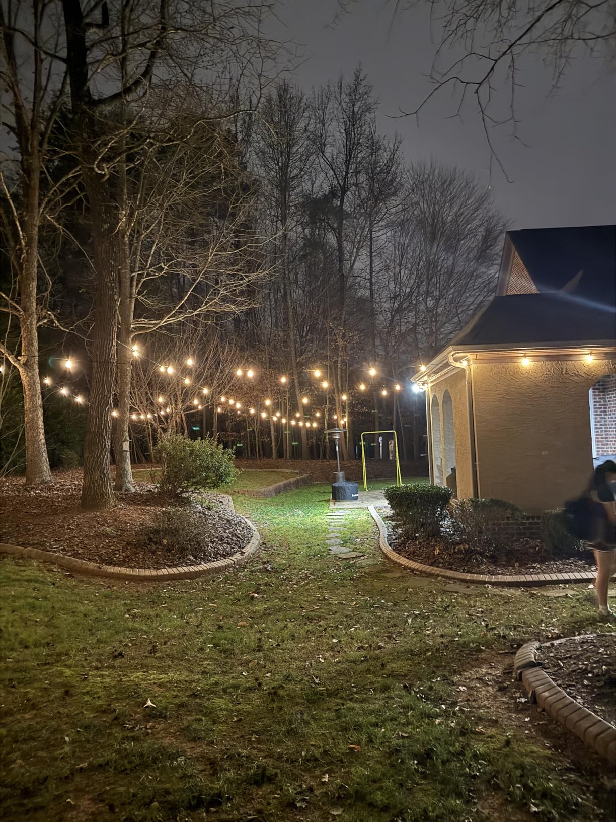 luckystyle 120FT LED Outdoor String Lights with 30+2 Edison Shatterproof Waterproof Bulbs, 2700K Commercial Grade Patio Lights, Heavy Duty Outside Hanging Outdoor Lights for Garden Porch Deck Decor customer photo 2