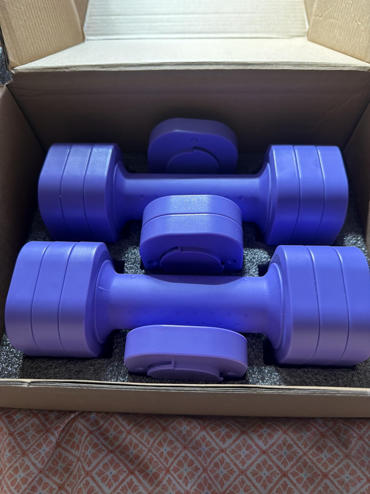Zempox Adjustable Dumbbell Set of 2, 4 in 1 Free Weights Dumbbells Set for Women, Hand Weights for Women at Home, Each 2lb 3lb 4lb 5lb with TPU Soft Rubber Handle customer photo 1