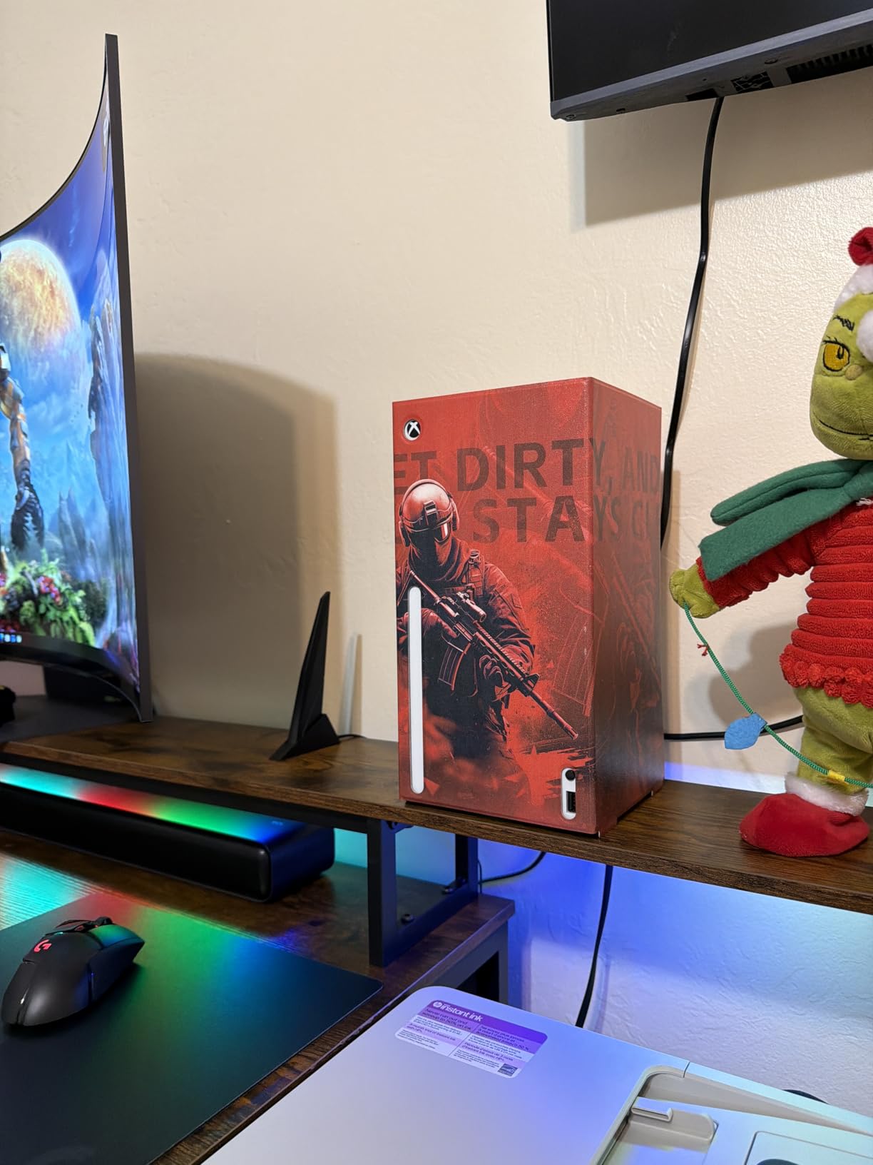 Wraps for Xbox Series X Console, Mytrix Custom Design for X-Box Series X Cover Skin, Magnetic Protective Cover Case for Xbox Series X Accessories, Easy Installation, Full Protection -Red customer photo 2