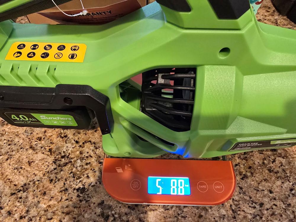 Leaf Blower Cordless with 2 x 3.0Ah Battery and Charger, 780CFM 260MPH Electric Blower with 2 Speeds, 20V Handheld Leaf Cleaner for Lawn Care, Blowing Leaves, Dust, Snow, Gravel for Patio, Yard, Green customer photo 2