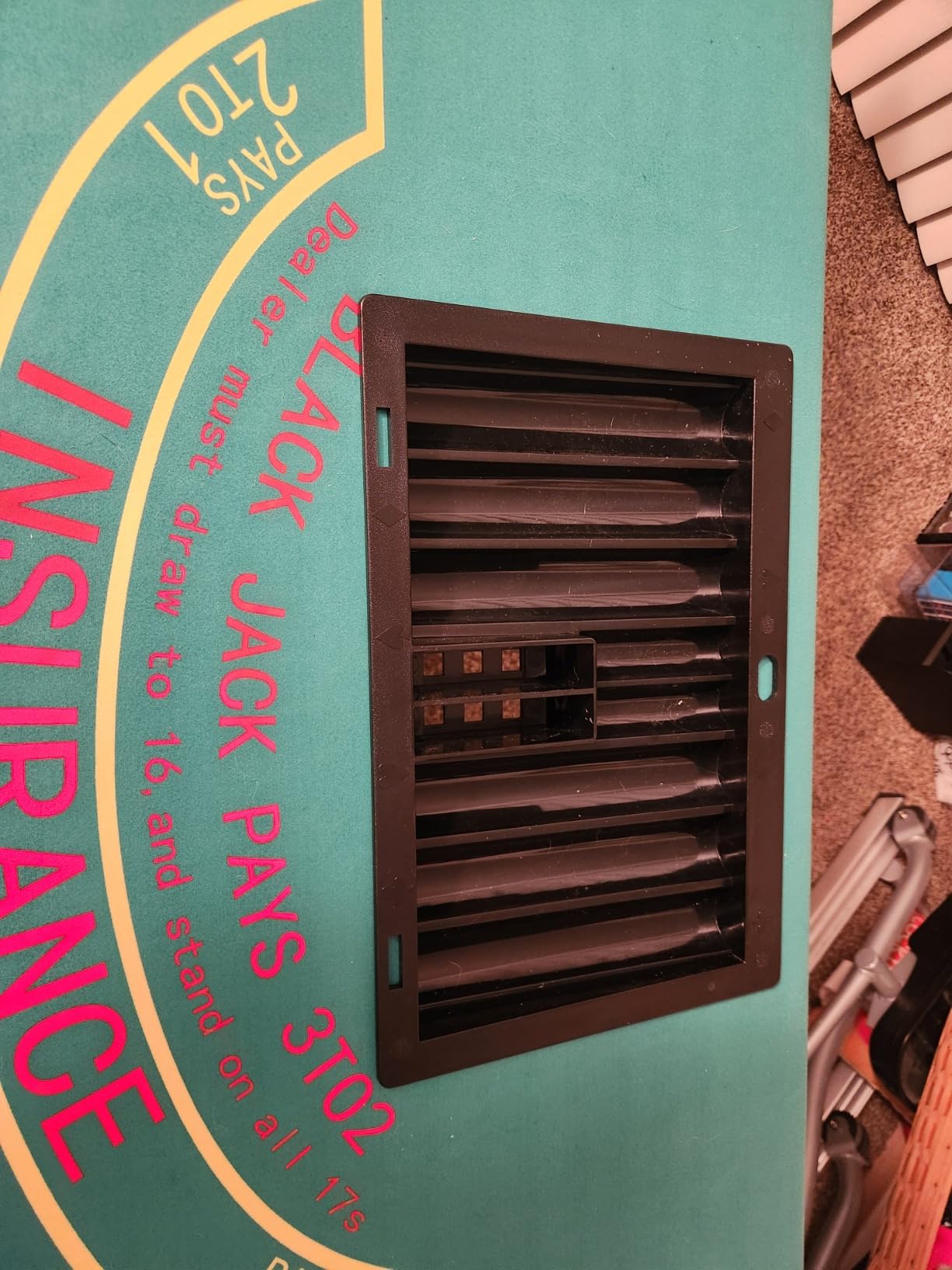 Upgrade 91'' Foldable Poker Table for 10 Players - Large Casino Table with Stainless Steel Cup Holders & Padded Rails customer photo 1