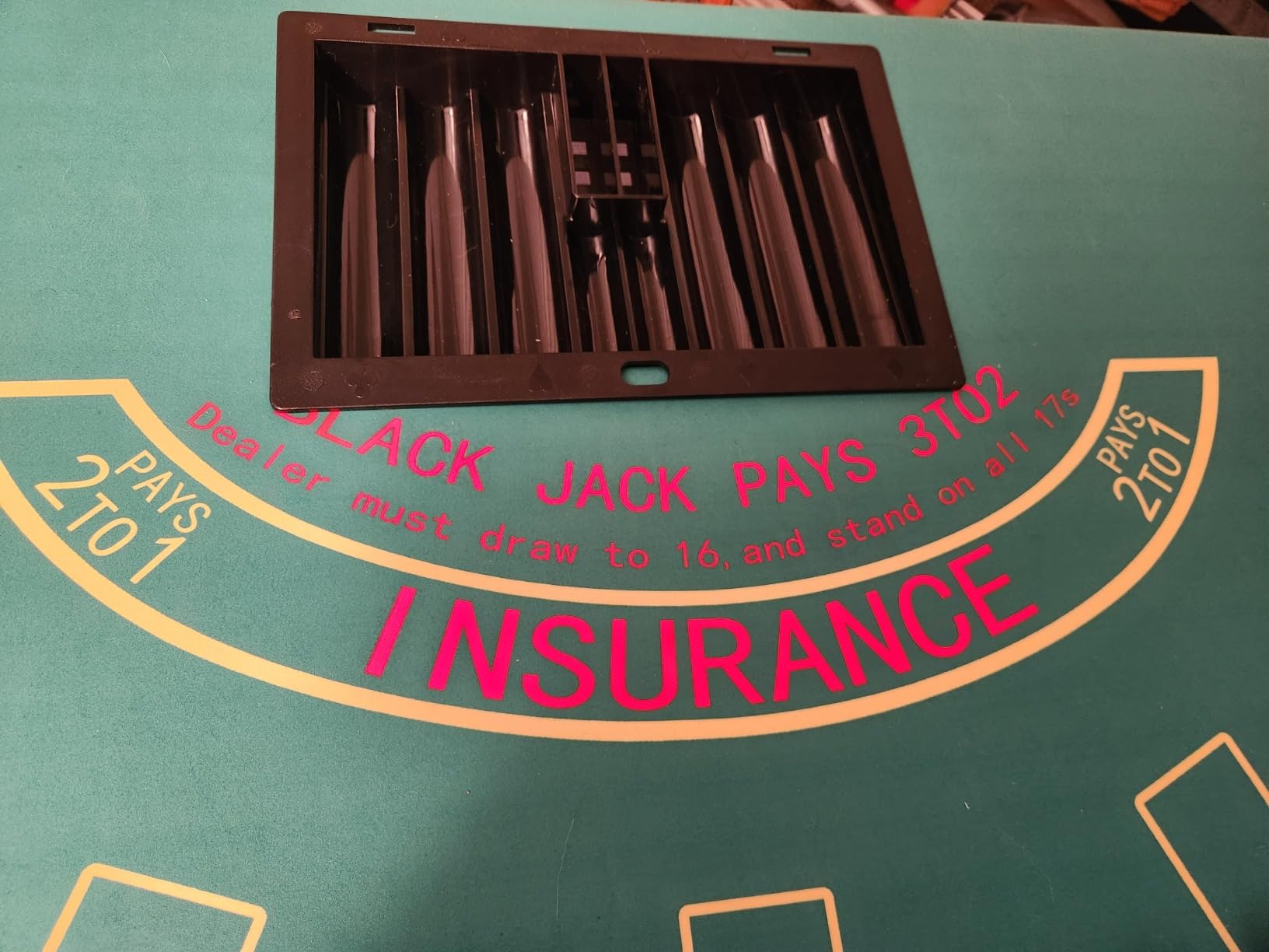 Upgrade 91'' Foldable Poker Table for 10 Players - Large Casino Table with Stainless Steel Cup Holders & Padded Rails customer photo 2