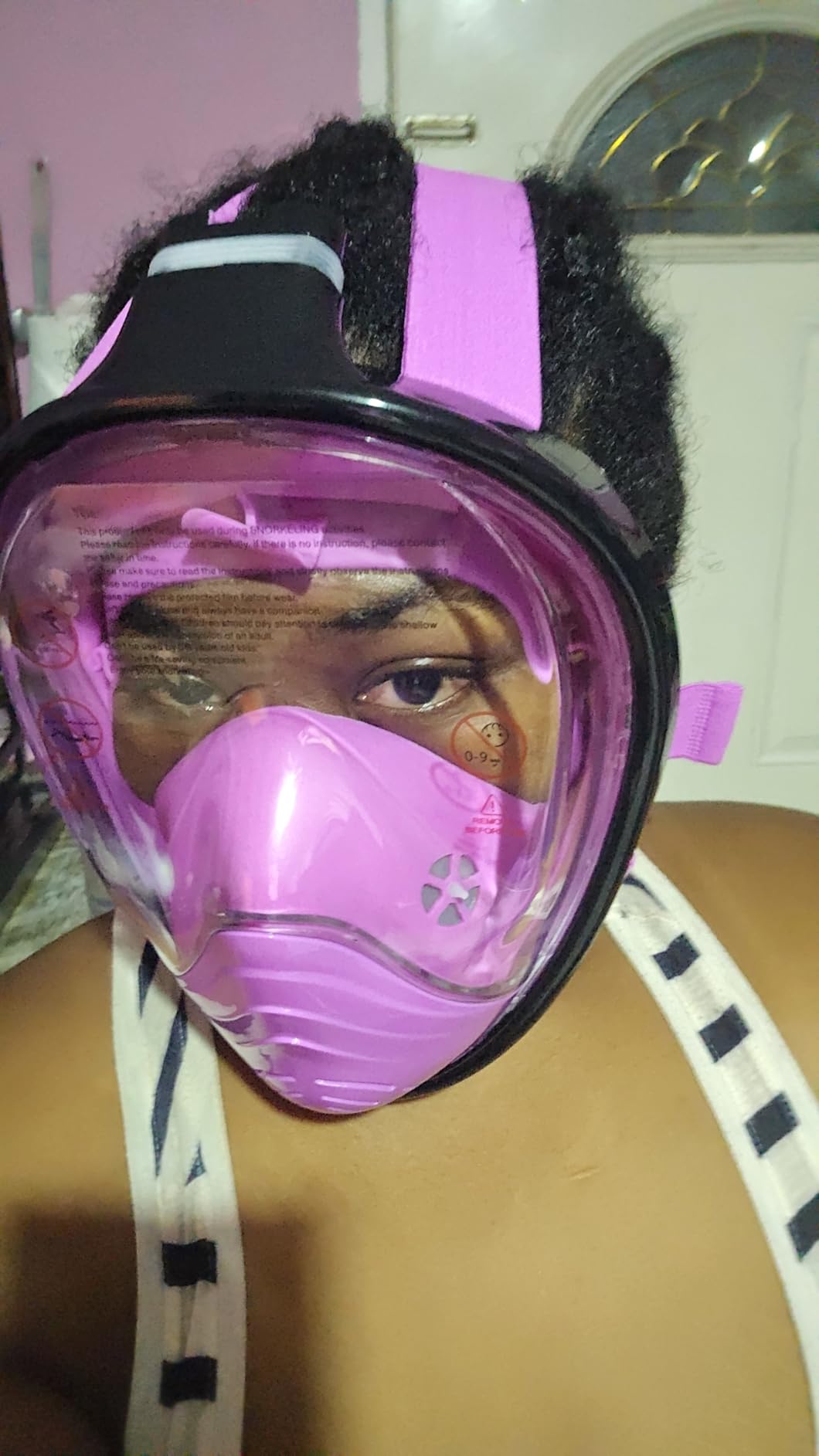 QingSong Full Face Snorkel Mask for Adults, Snorkeling Gear with Camera Mount, 180 Degree Panoramic View Snorkel Set Anti-Fog Anti-Leak customer photo 2