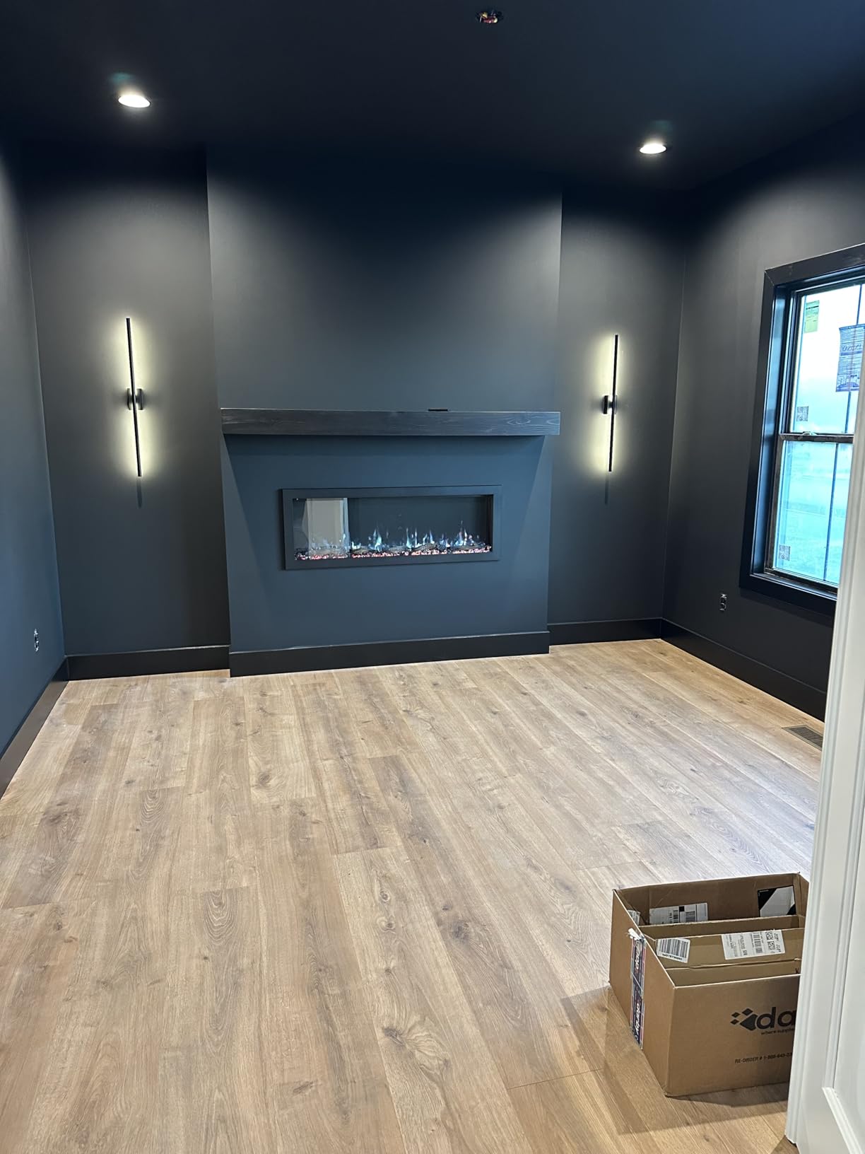 PuraFlame Bernice 60 Inch Smart Linear Electric Fireplace - Clean Hidden Vent Design, Flame with 9 Colors, Recessed in-Wall or Wall-Mount or Free Standing, Compatible with Alexa and Google Assistant customer photo 2