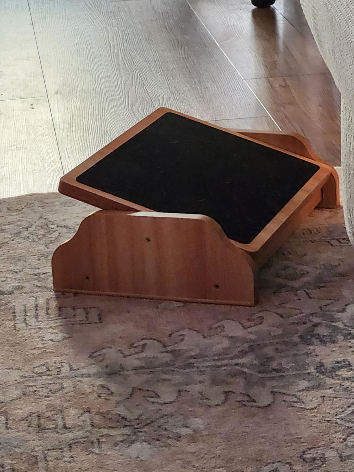 StrongTek Ergonomic Rocking Foot Rest for Under Desk, Adjustable Foot Stool with Non-Slip Surface, Three Positions for Comfort & Stability, Enhances Posture & Circulation, Ideal for Office & Home Use customer photo 1