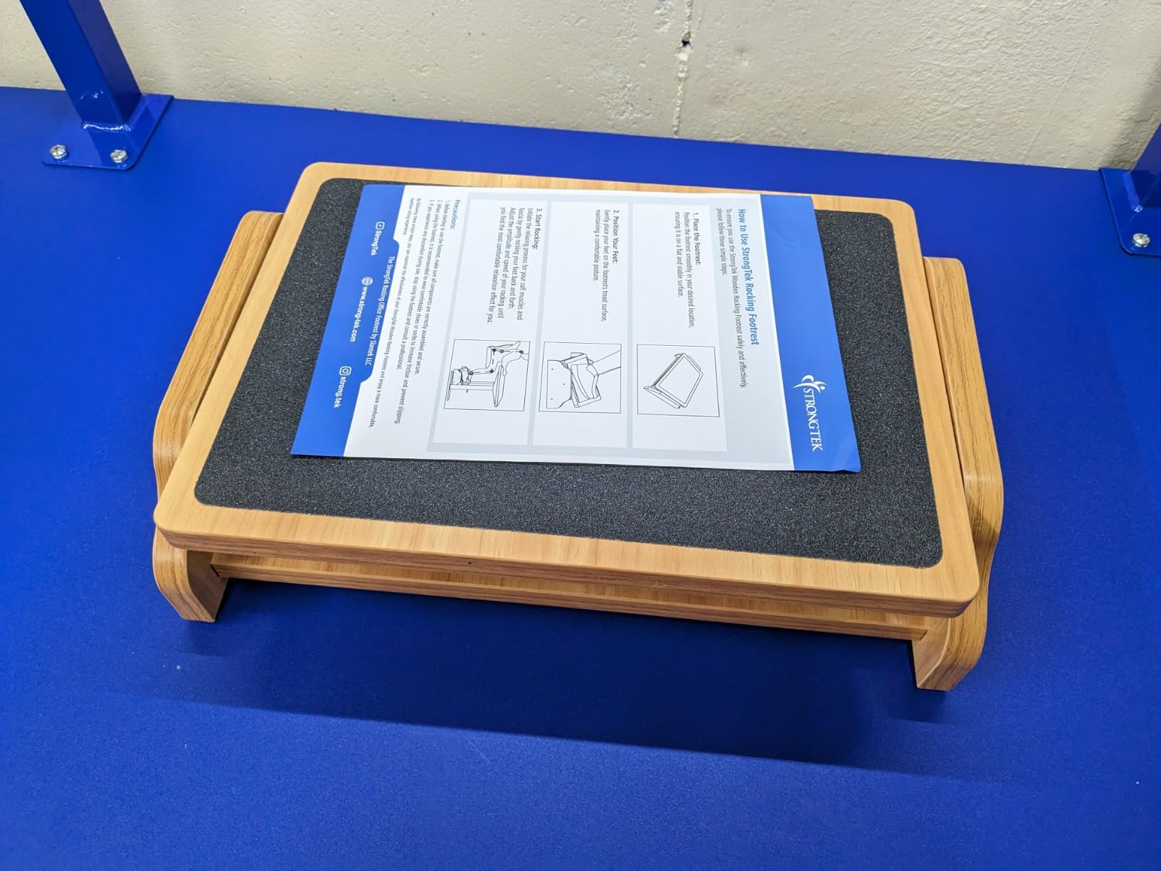 StrongTek Ergonomic Rocking Foot Rest for Under Desk, Adjustable Foot Stool with Non-Slip Surface, Three Positions for Comfort & Stability, Enhances Posture & Circulation, Ideal for Office & Home Use customer photo 2