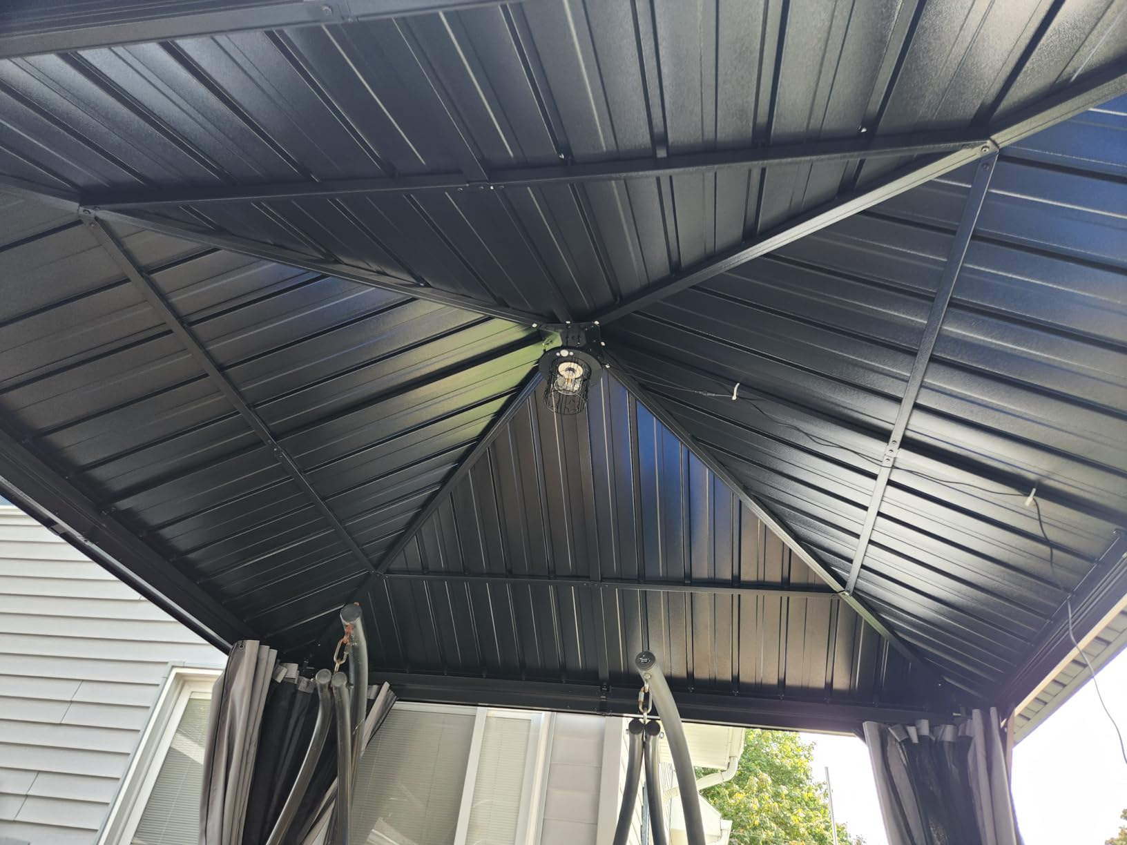 Aoxun 10' X 12' Hardtop Gazebo, Aluminum Metal Outdoor Gazebo with Galvanized Steel Double Roof, Permanent Patio Pavilion with Breathable Netting and Curtains for Dining, Wedding, Party customer photo 2