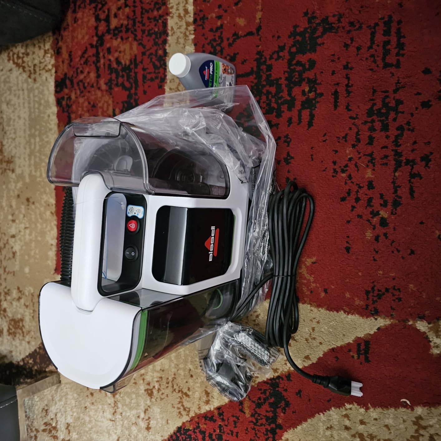 BISSELL Little Green Proheat Pet, Portable Deep Cleaner with Heated Cleaning Technology, Self-Cleaning Tough Stain Tool and Pet Pro Oxy Triple Action Formula Included, 3969 customer photo 2