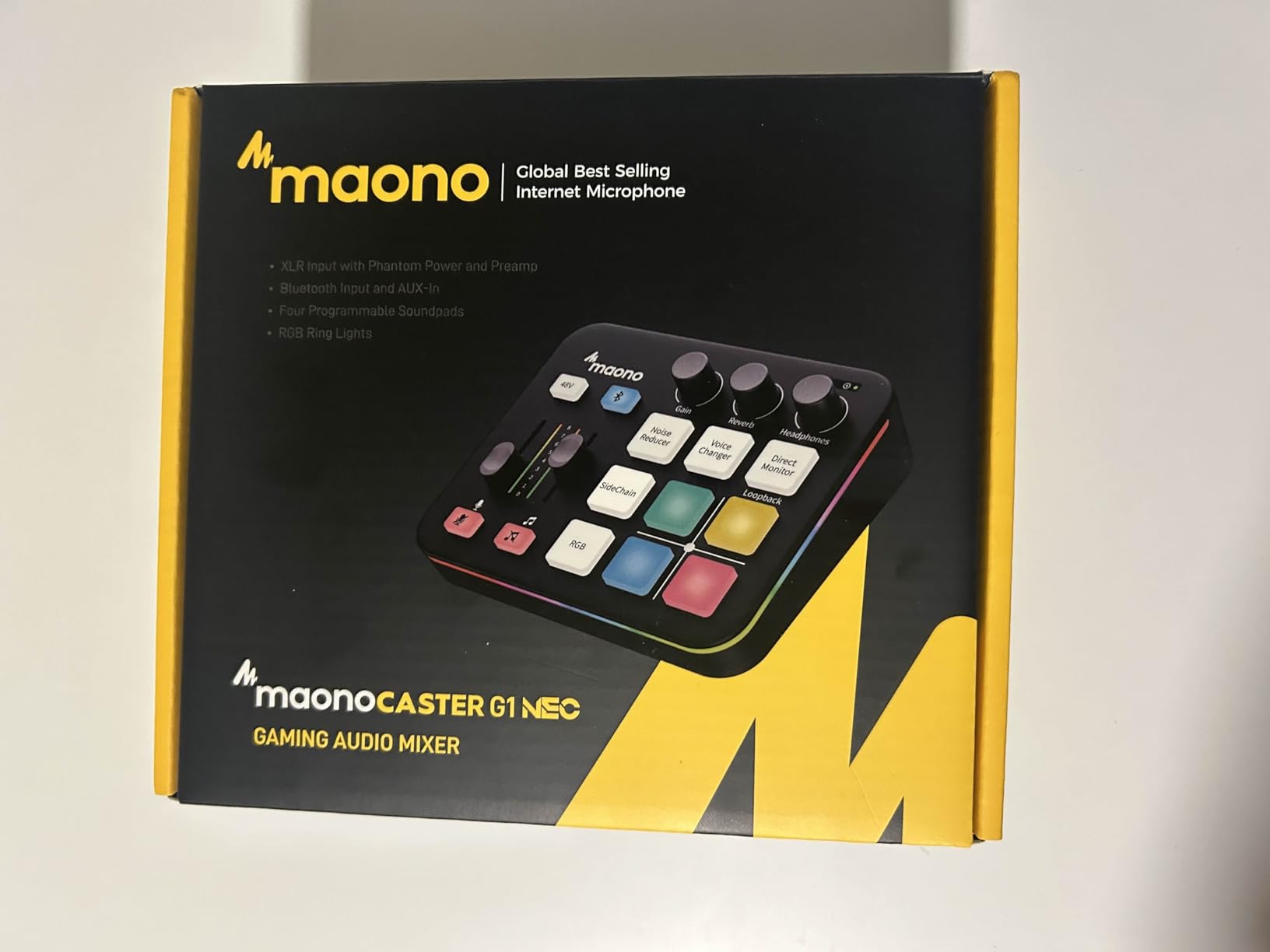MAONO Gaming Audio Mixer, Audio Interface with Pro-preamp, RGB, Bluetooth, 48V Phantom Power for Live Streaming, Podcasting, Content Create, Gaming MaonoCaster G1 NEO customer photo 2